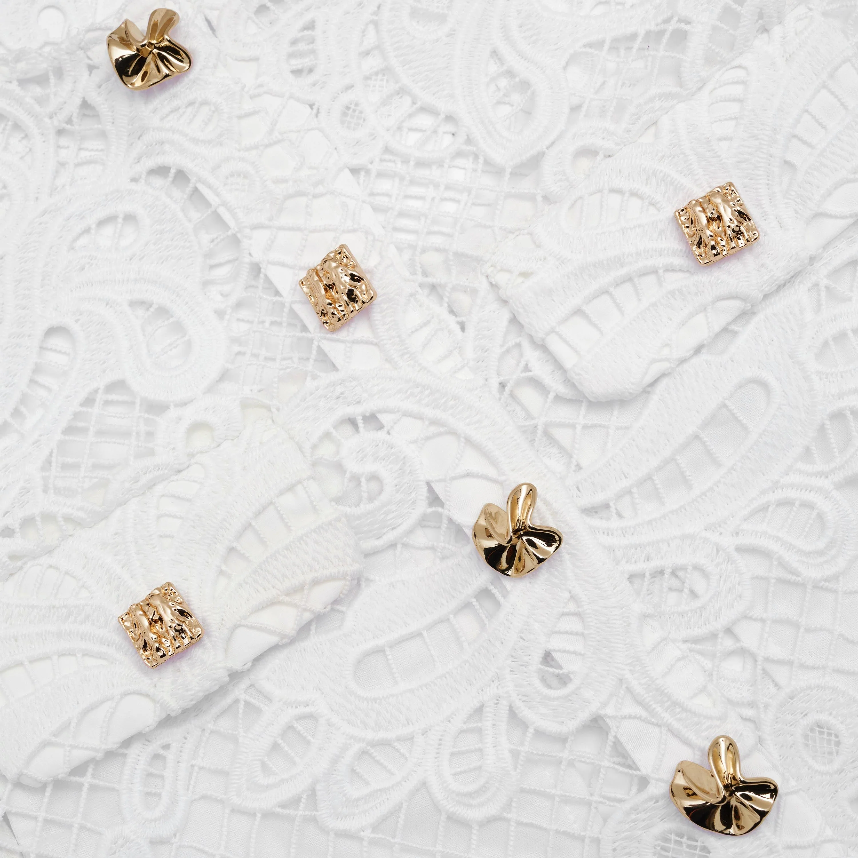 White Guipure Lace Top