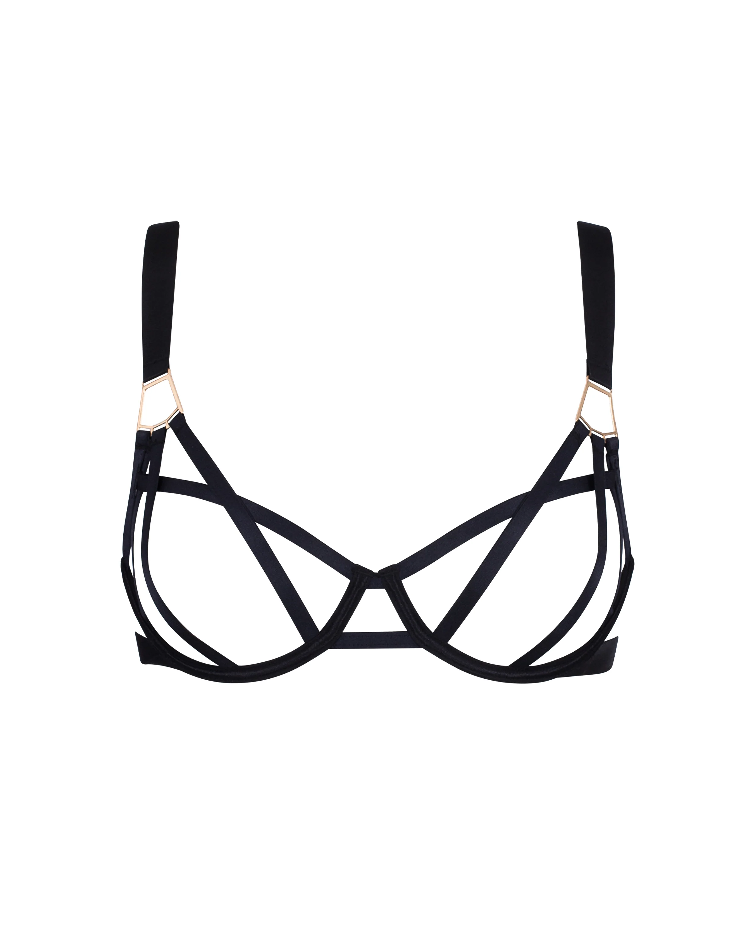 Salma Open Bra Black