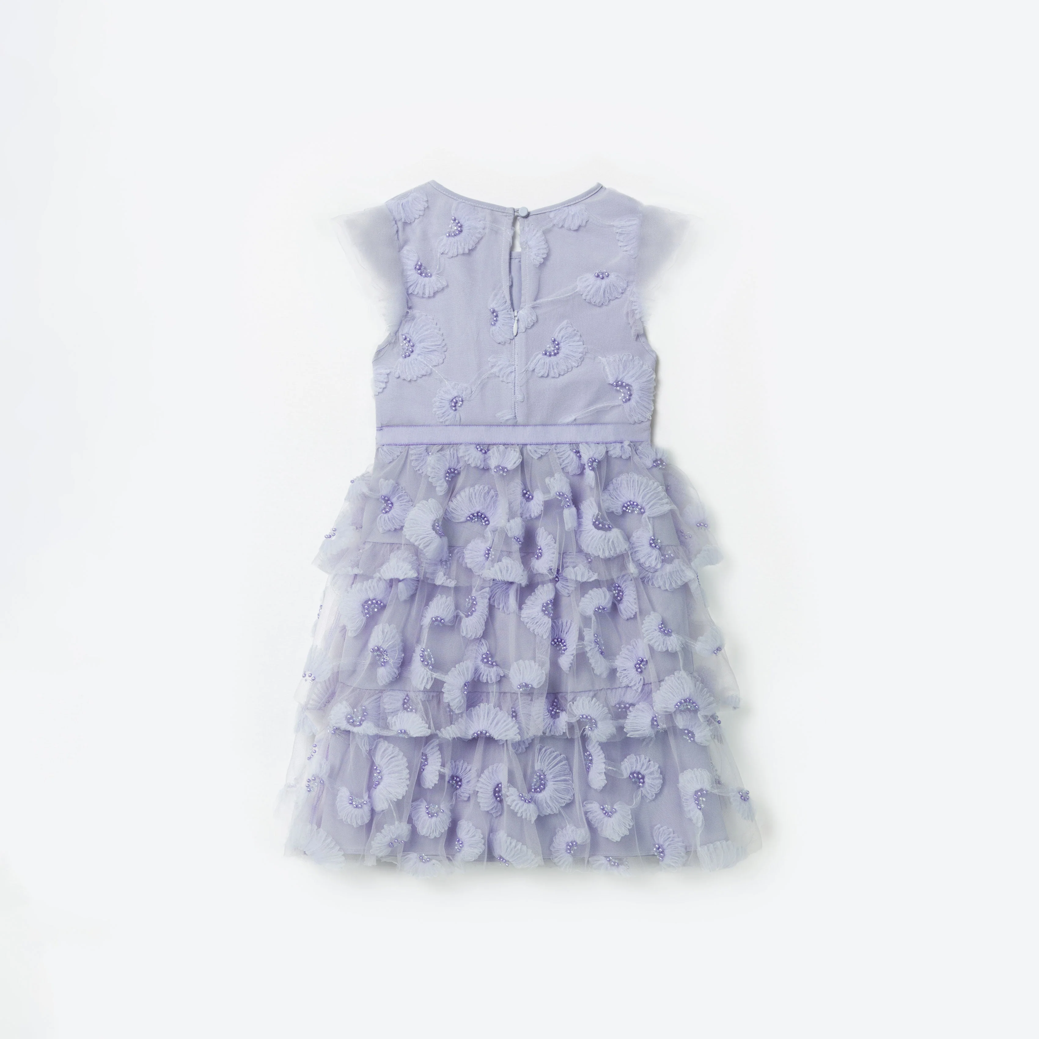 Blue Tulle Midi Dress