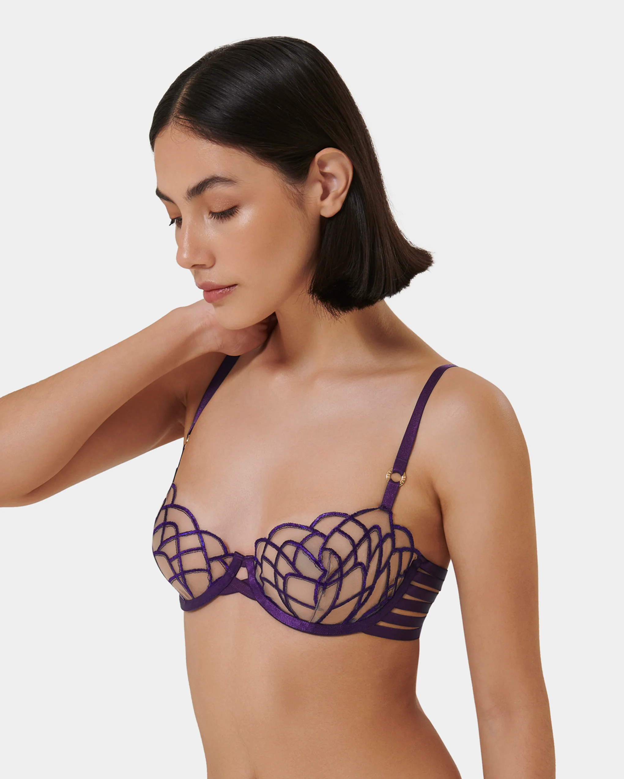 Beatrix Wired Bra Acai Purple/Sheer