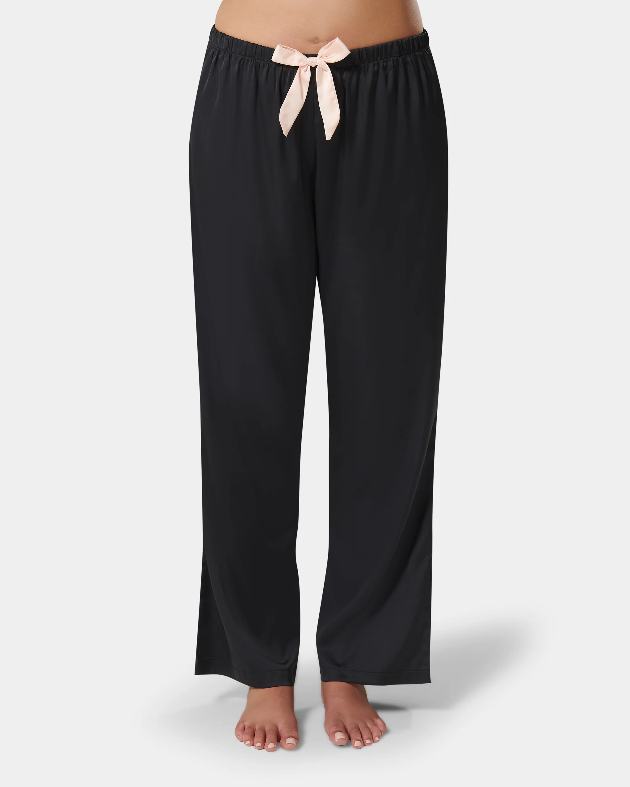 Claudia Shirt and Trouser Set Black/Pale Pink