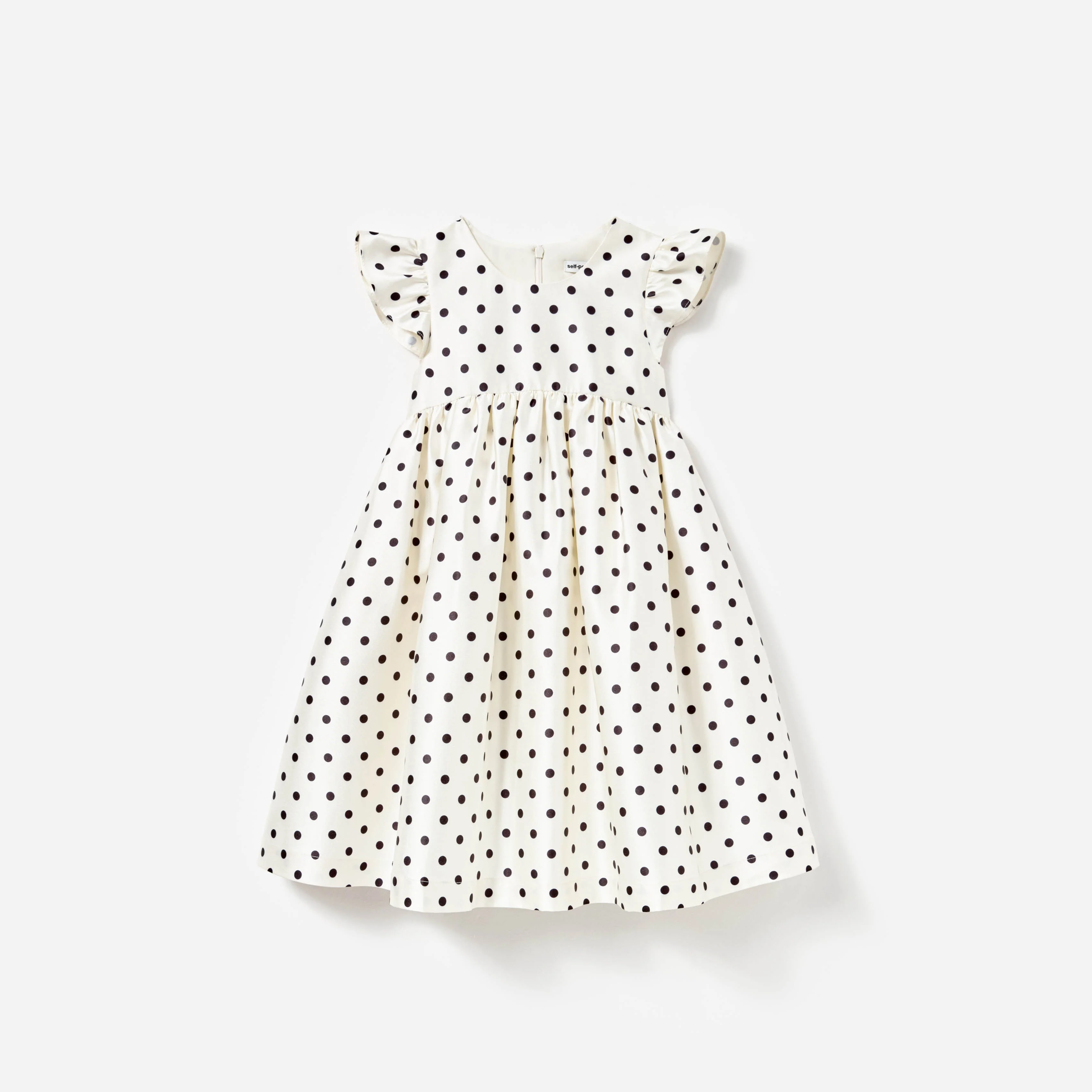 Cream Polka Dot Taffeta Dress