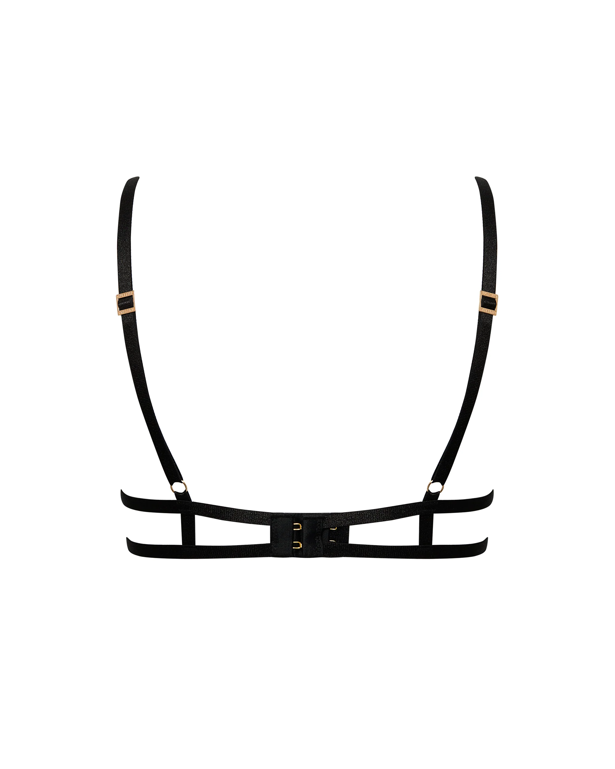 Petra Open Wired Bra Black/Gold/Silver