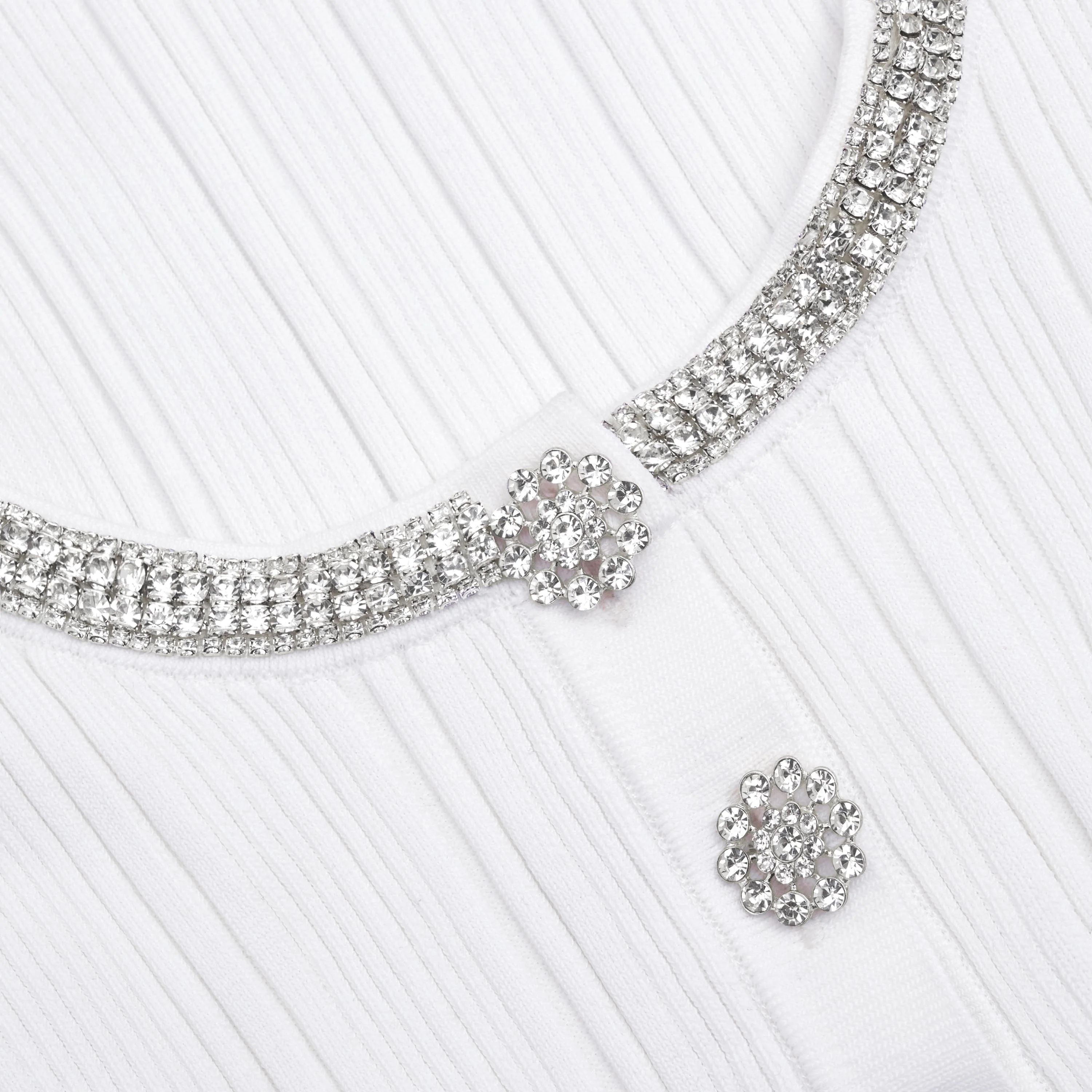 White Ribbed Knit Top