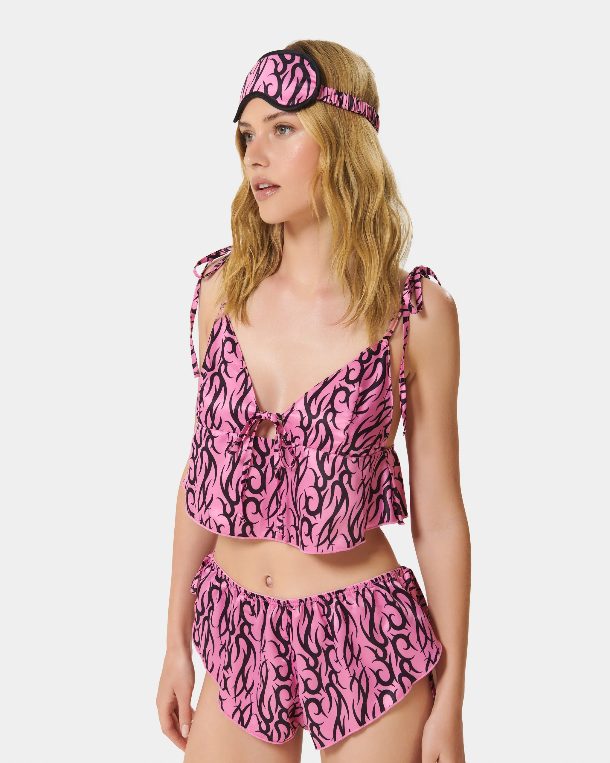 BB x Ashley Williams Tattoo Print Luxury Satin Eye Mask