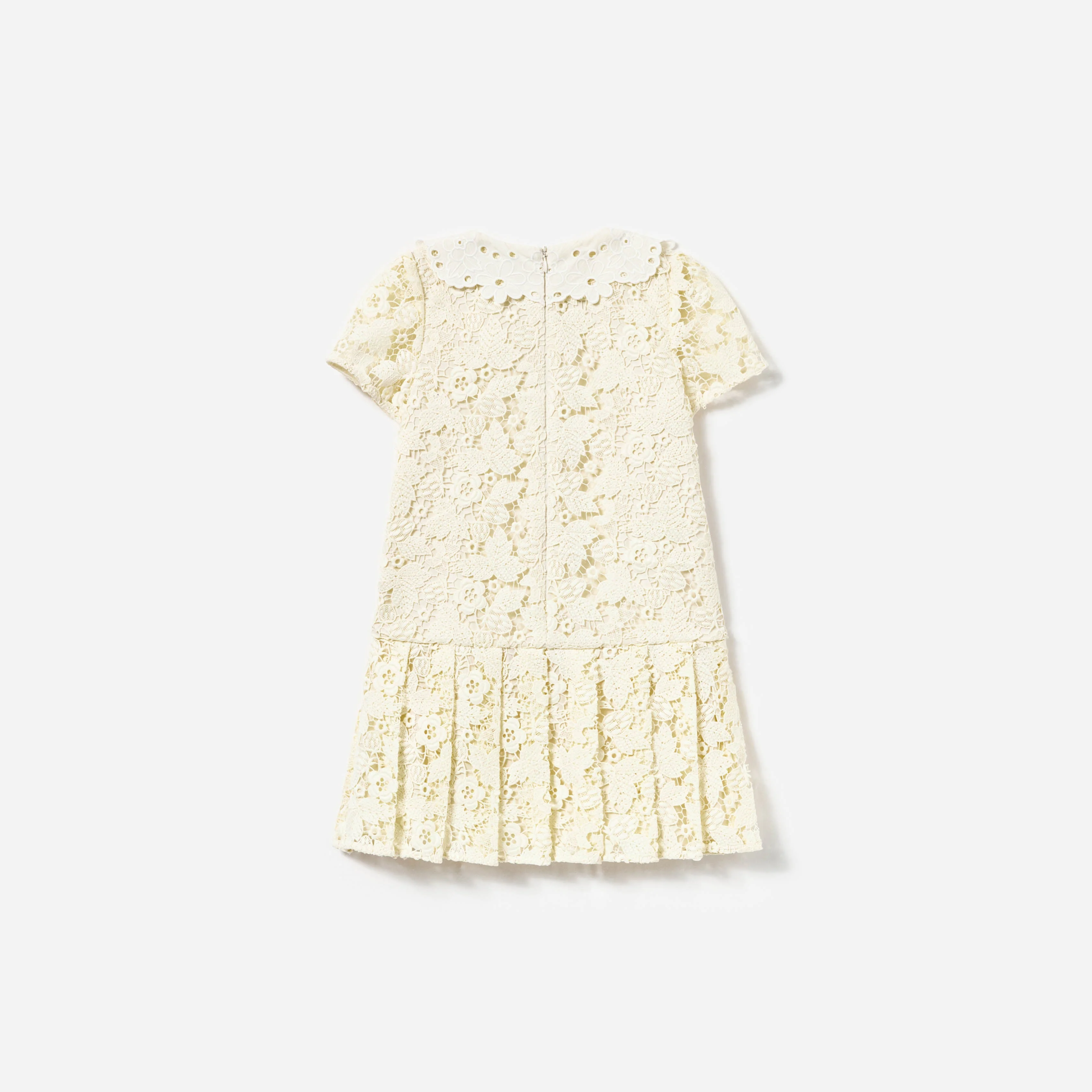 Cream Butterfly Lace Dress