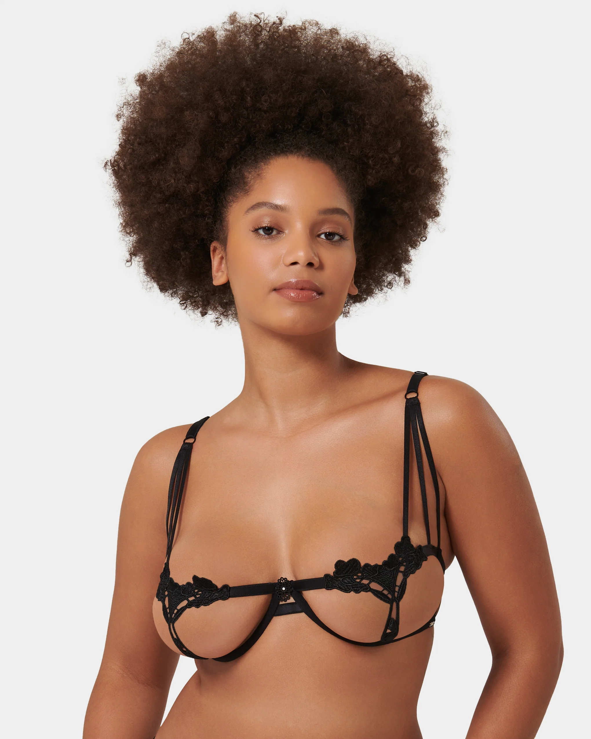 Nova Open Bra Black
