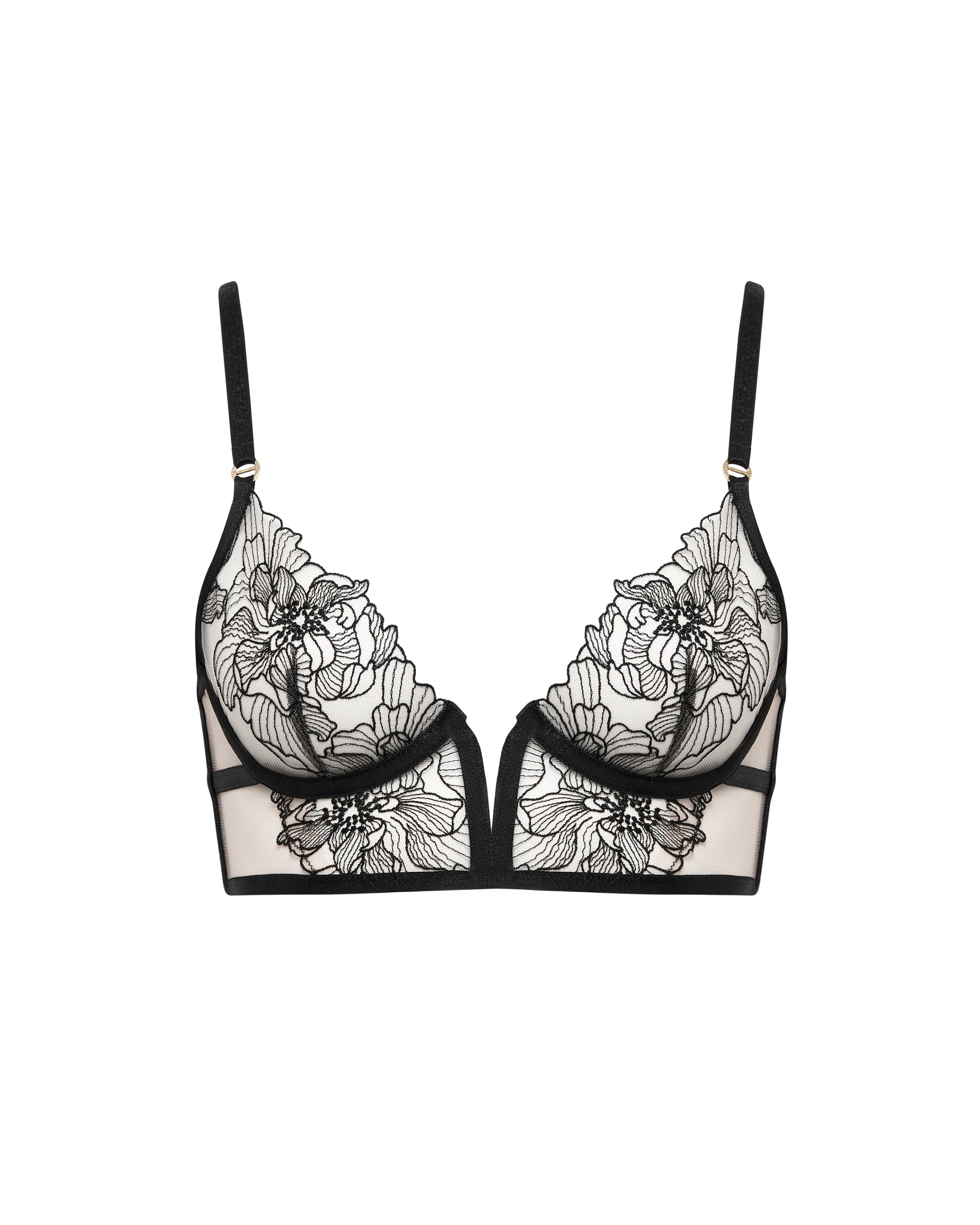 Althea Wired Bustier Black/Sheer