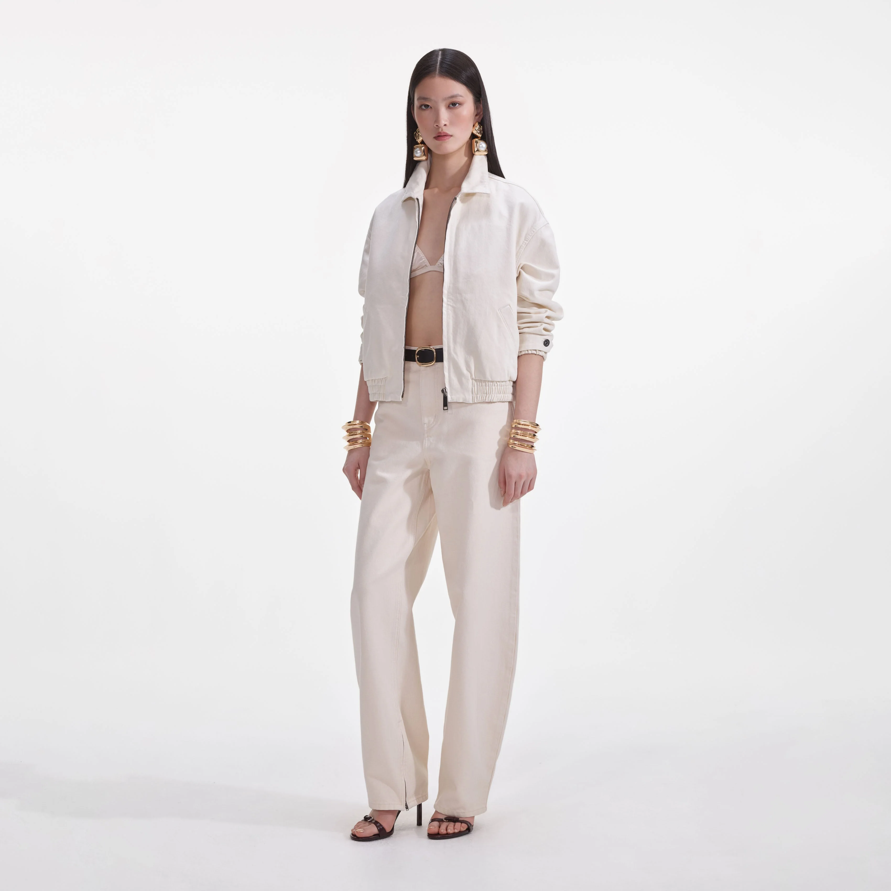 Cream Lightweight Denim Jacket