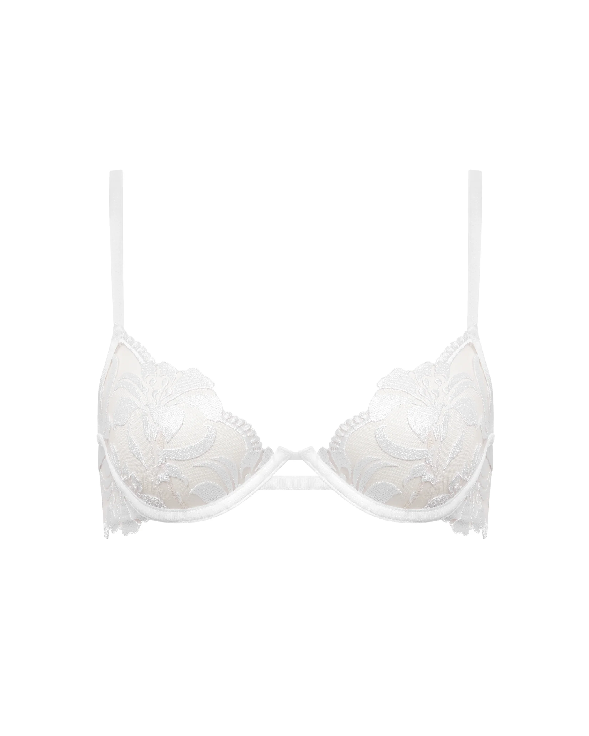 Leonora Wired Bra White/Sheer