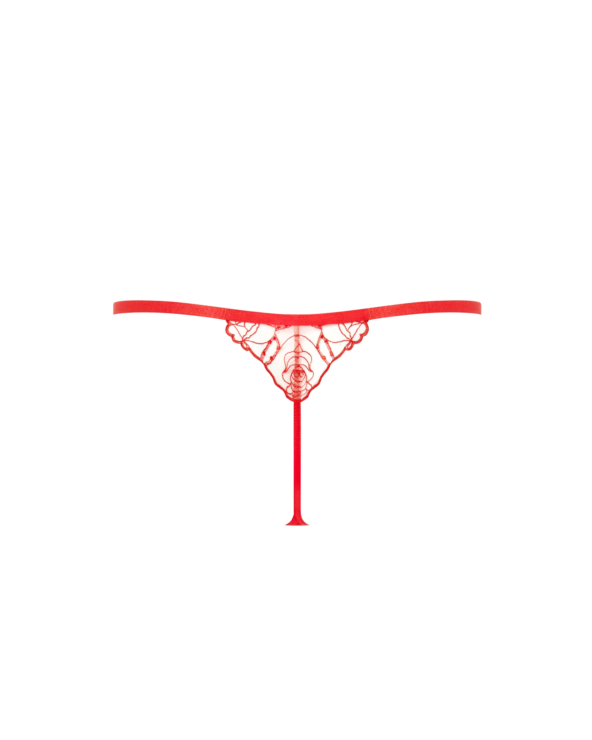 Rosalie Thong Red/Sheer