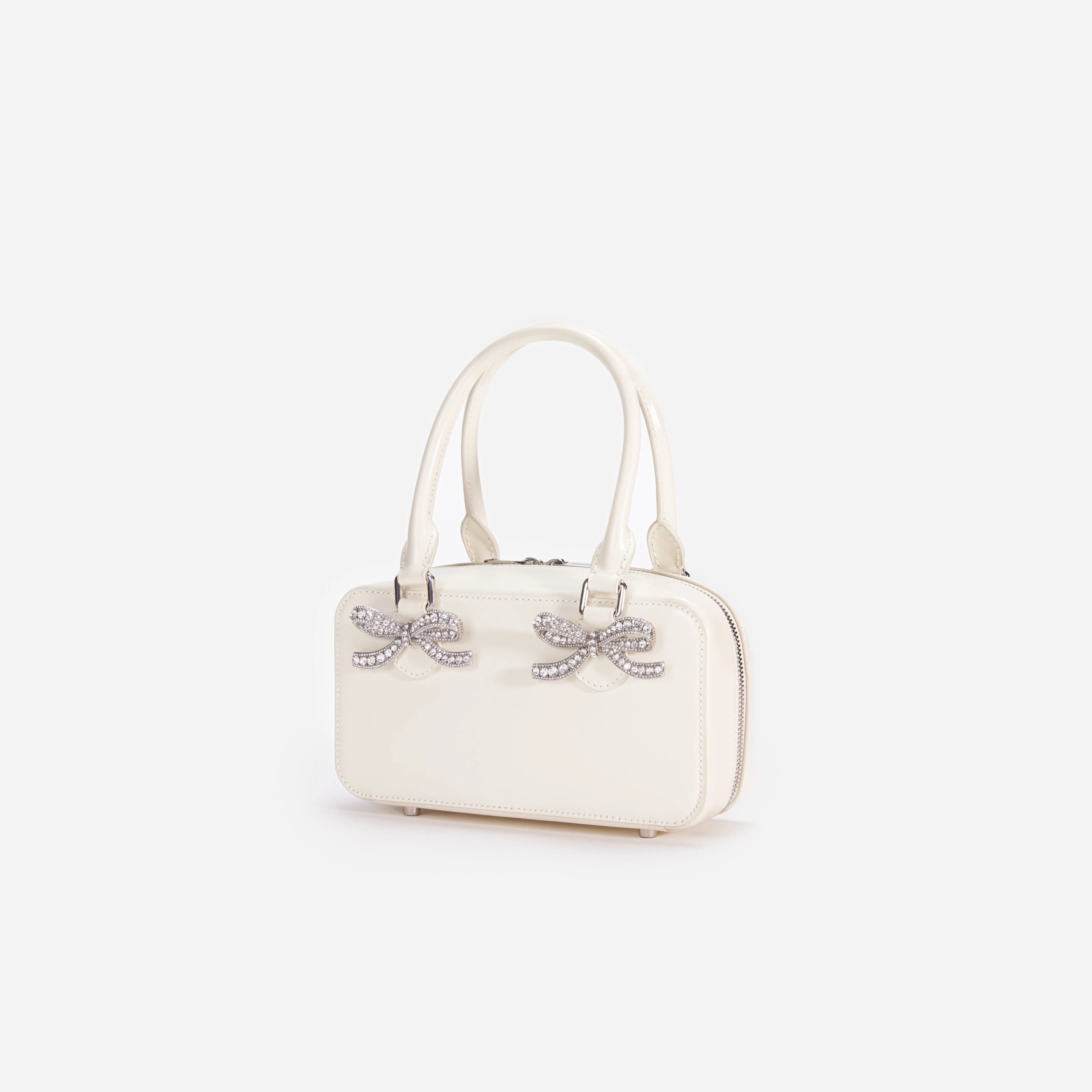 Cream Leather Mini Tote Bag
