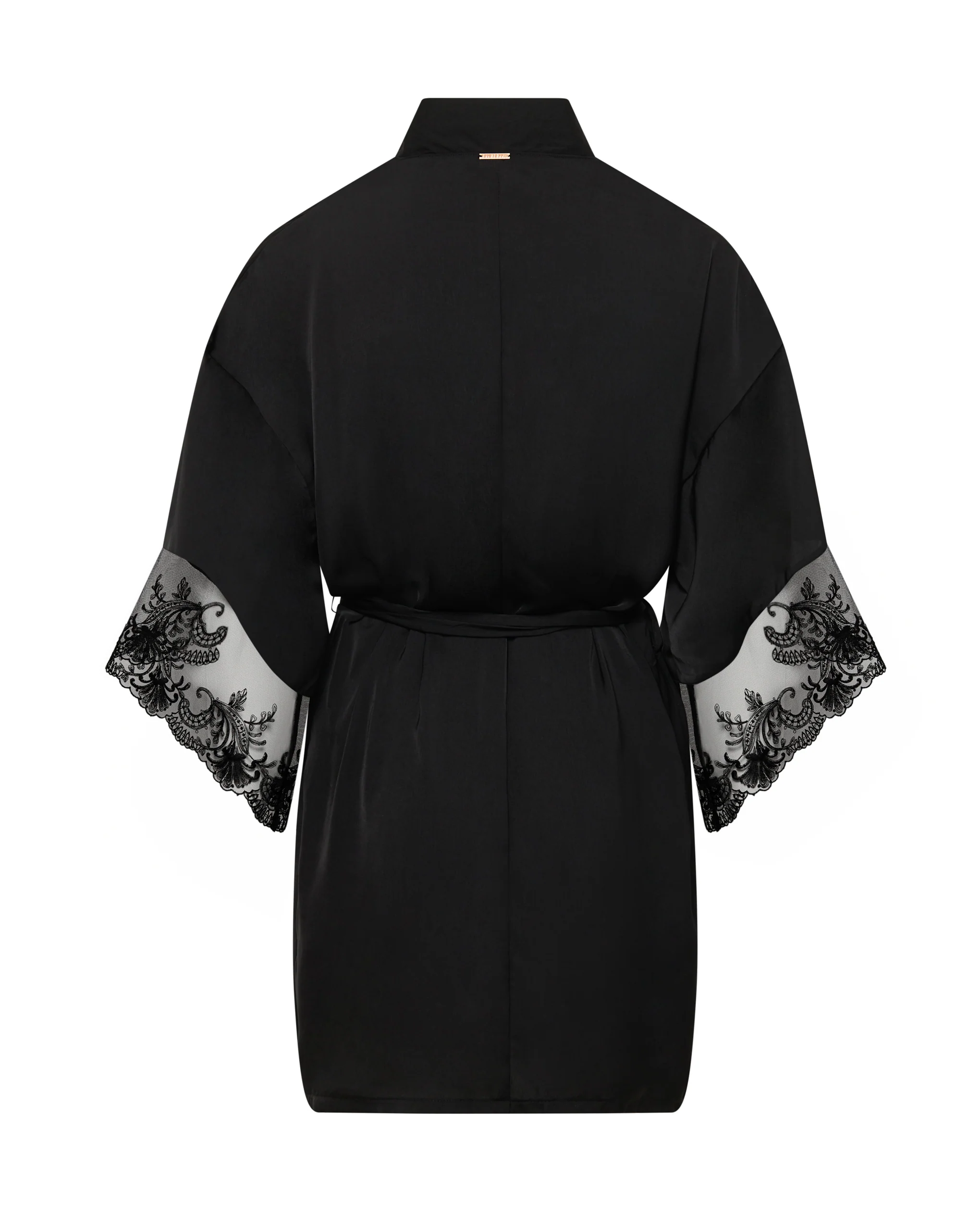 Marseille Luxury Satin Kimono Black