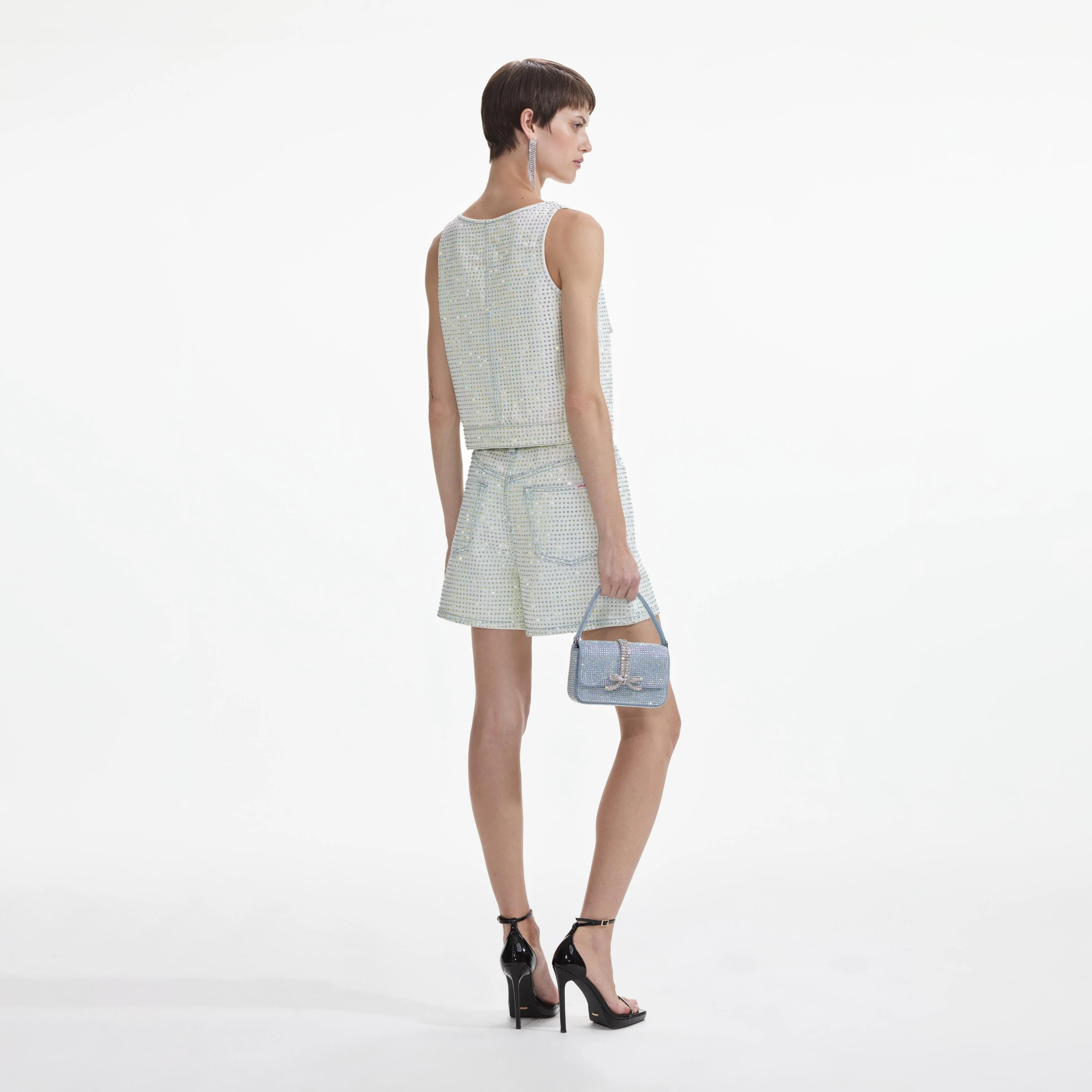 Rhinestone Denim Shorts