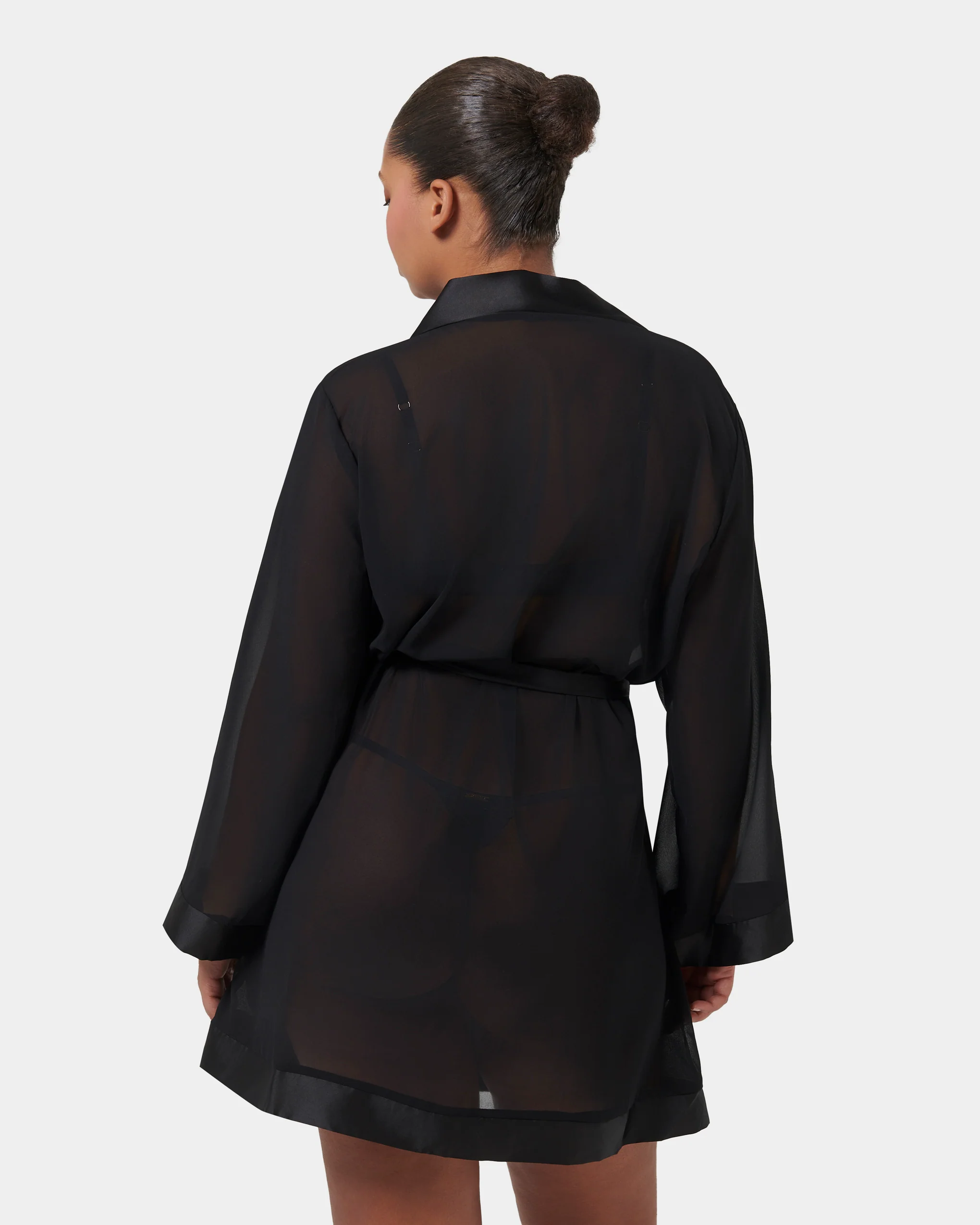 Chiffon Kimono Black