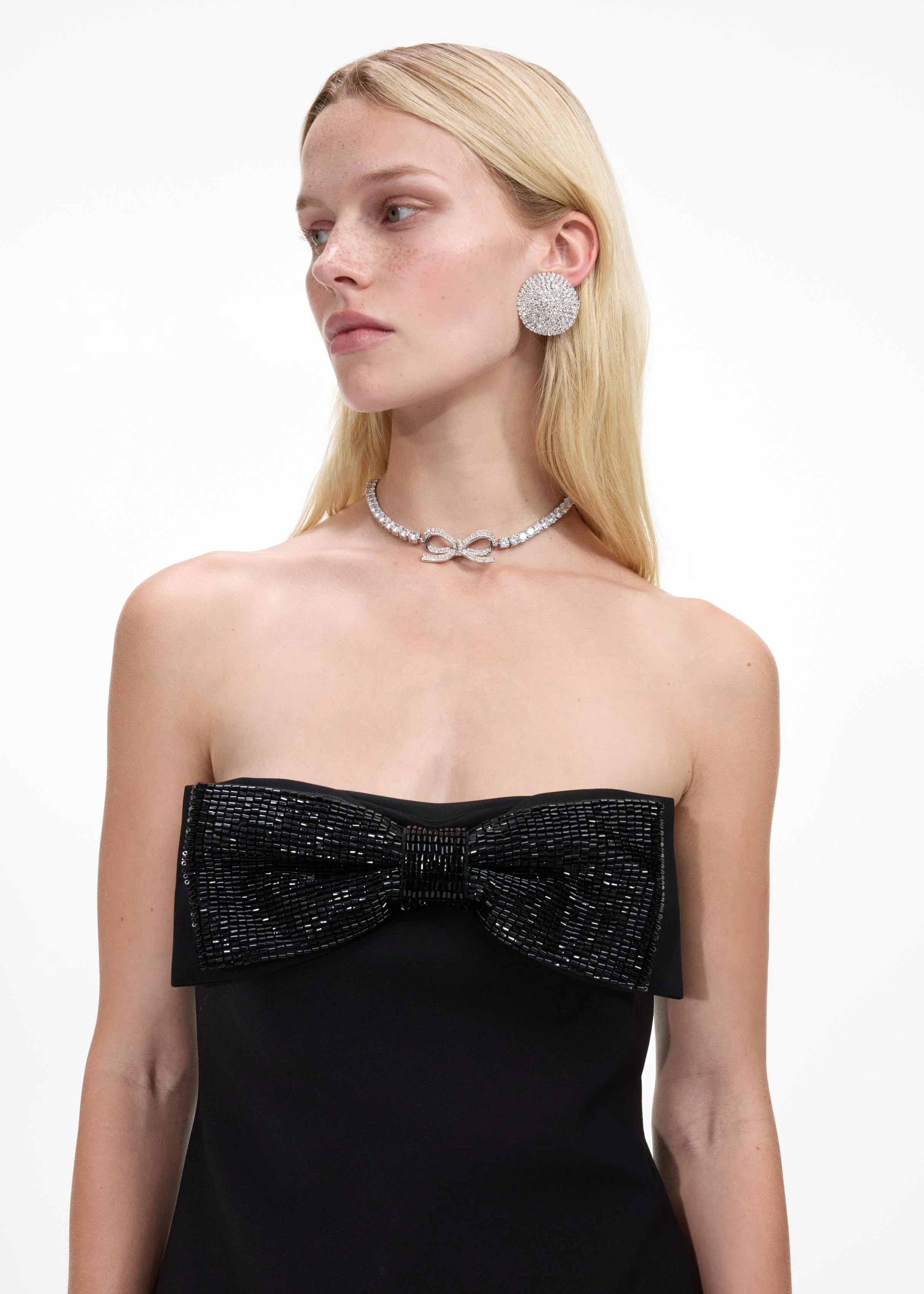 Diamante Bow Tennis Choker