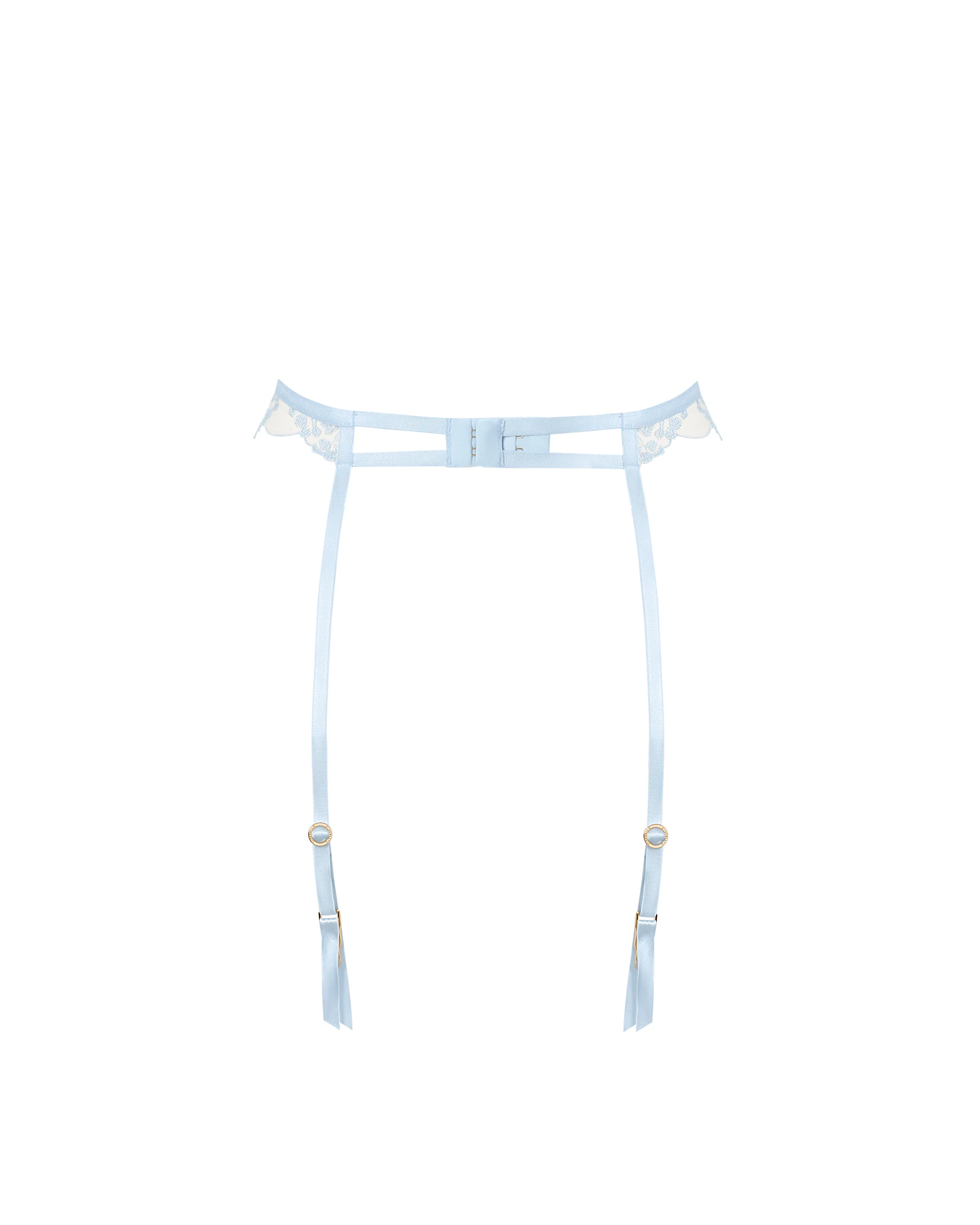 Marisa Suspender Ice Water Blue/Sheer