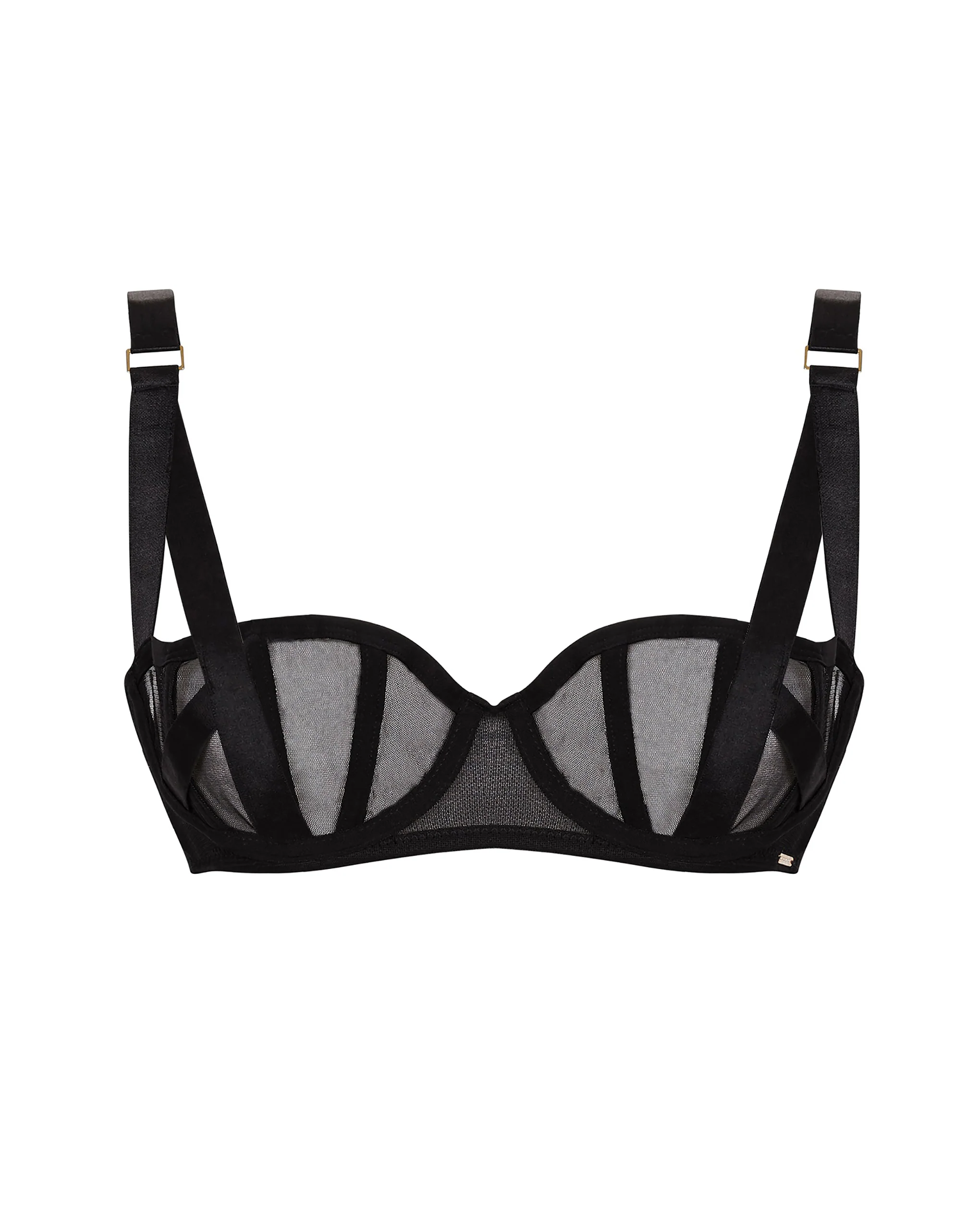Karolina Strappy Balcony Bra Black