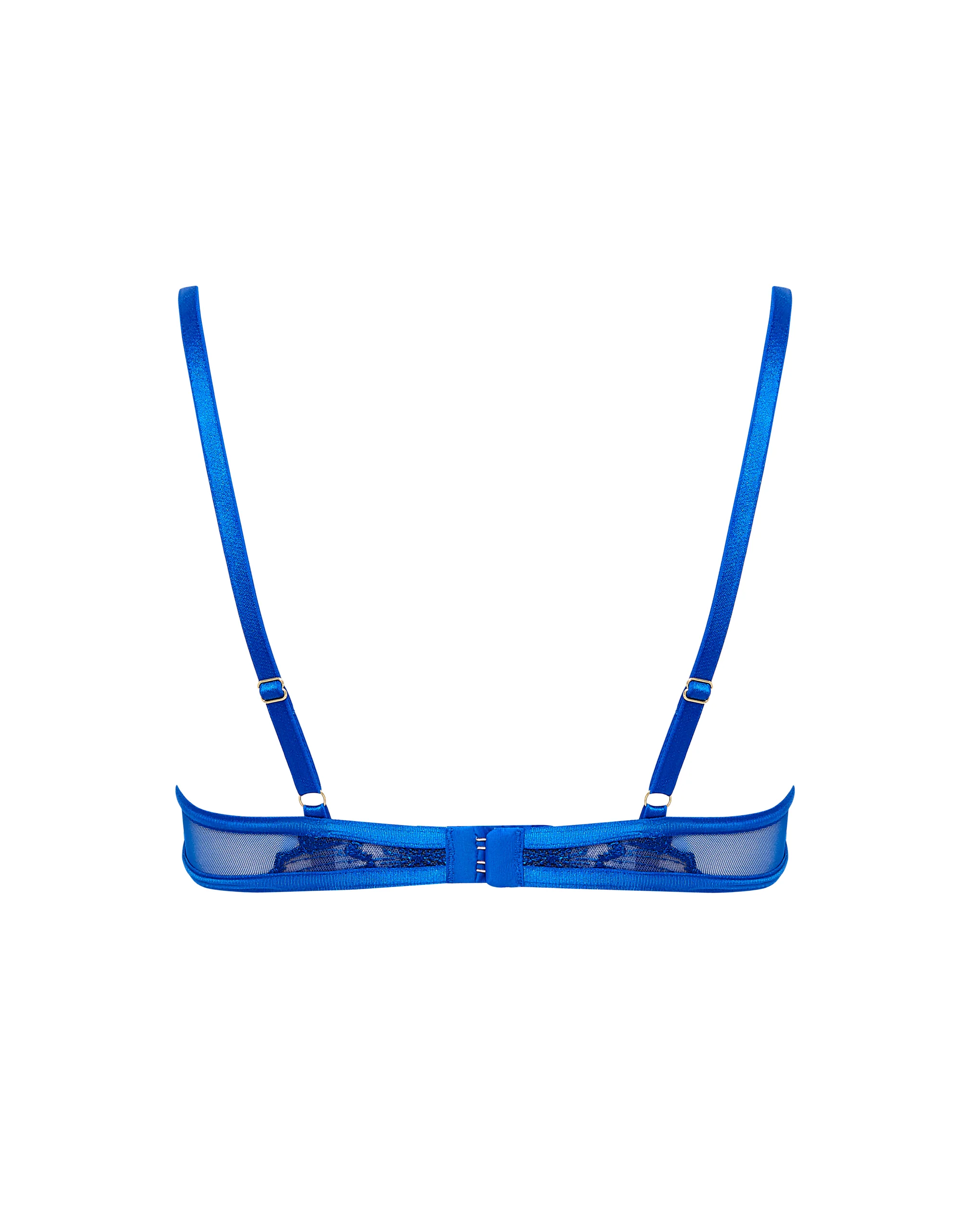 Catalina Embroidered Sheer Bra Blue