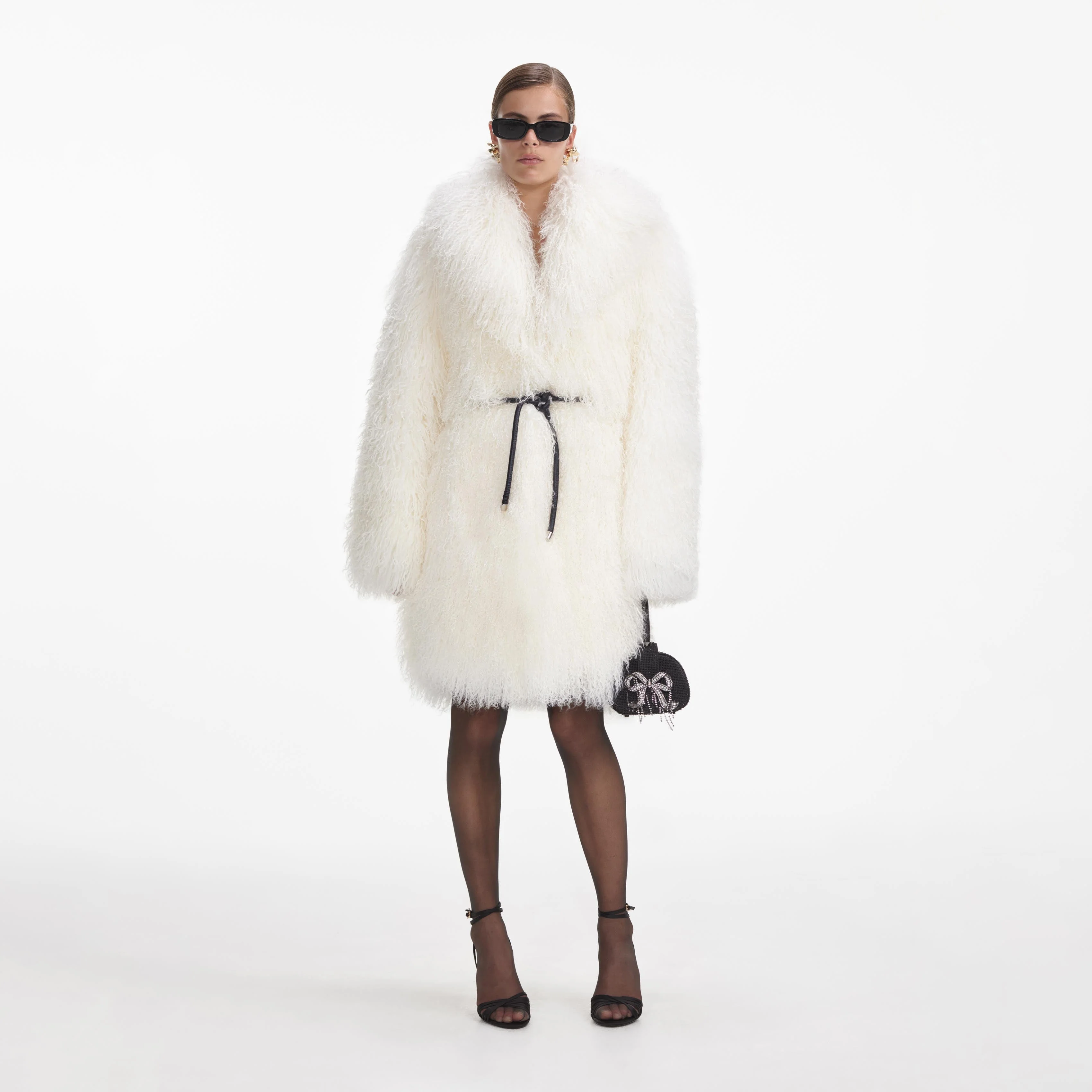 Cream Shearling Coat