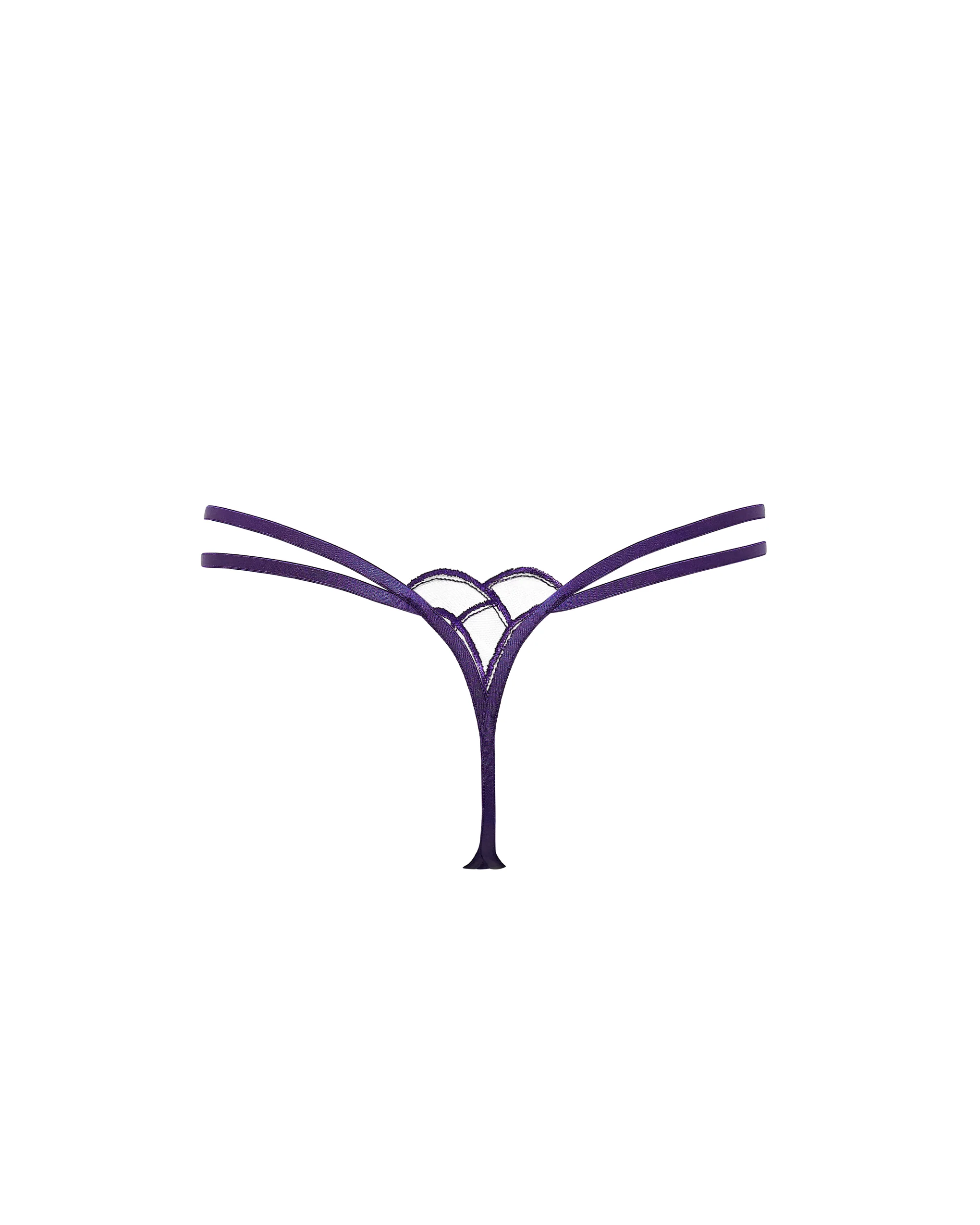 Beatrix Thong Acai Purple/Sheer