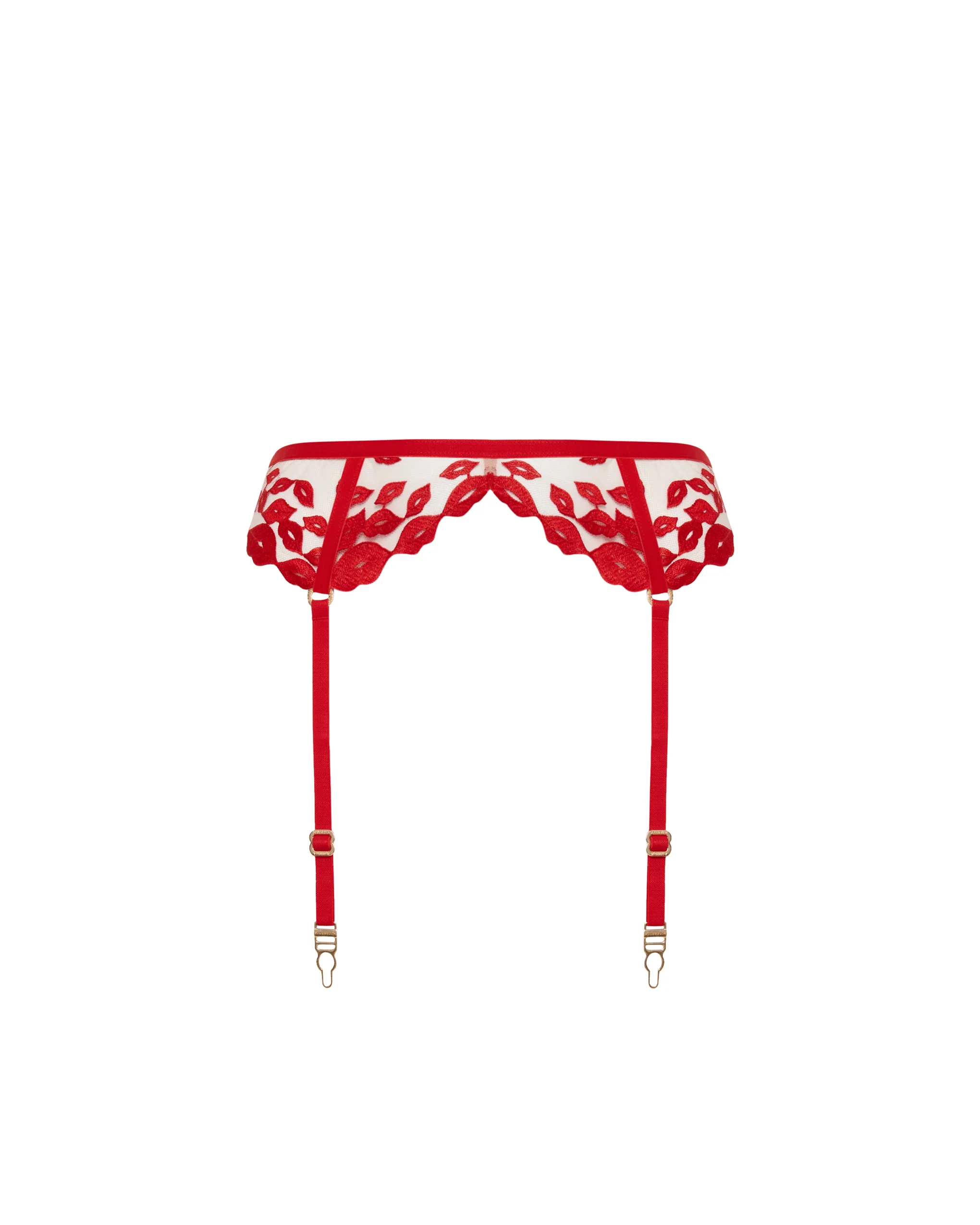 Marian Suspender Red/Sheer