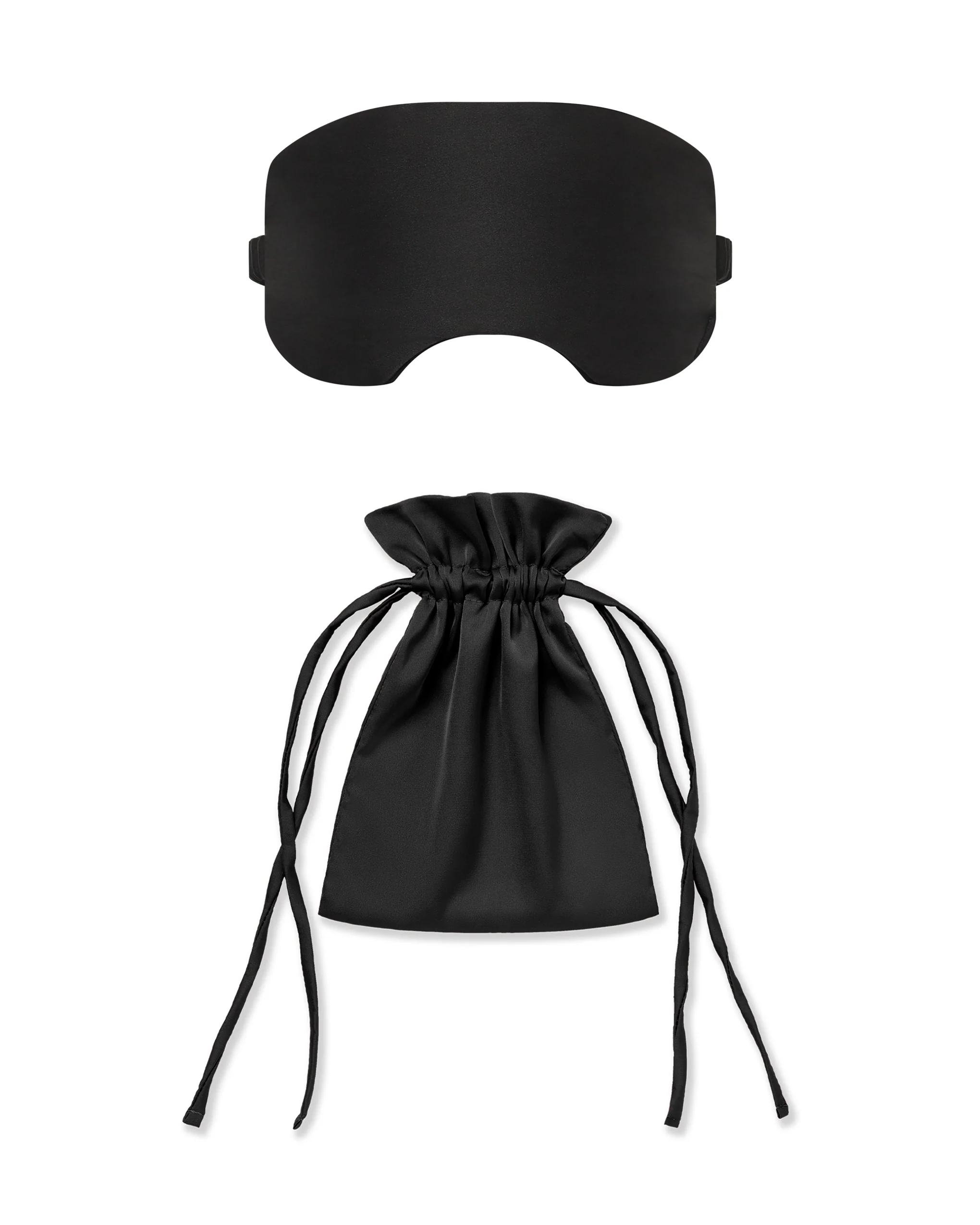 Saskia Luxury Satin Eye Mask Black