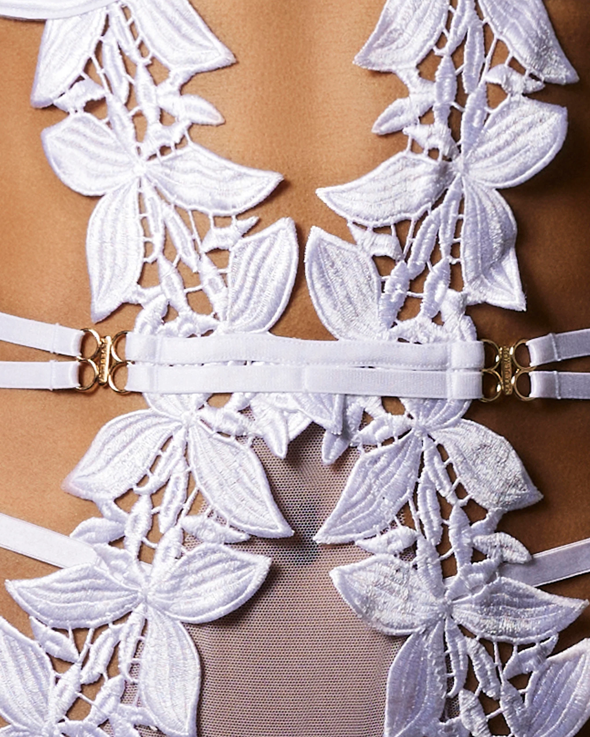 Ophelia Open Bodysuit White