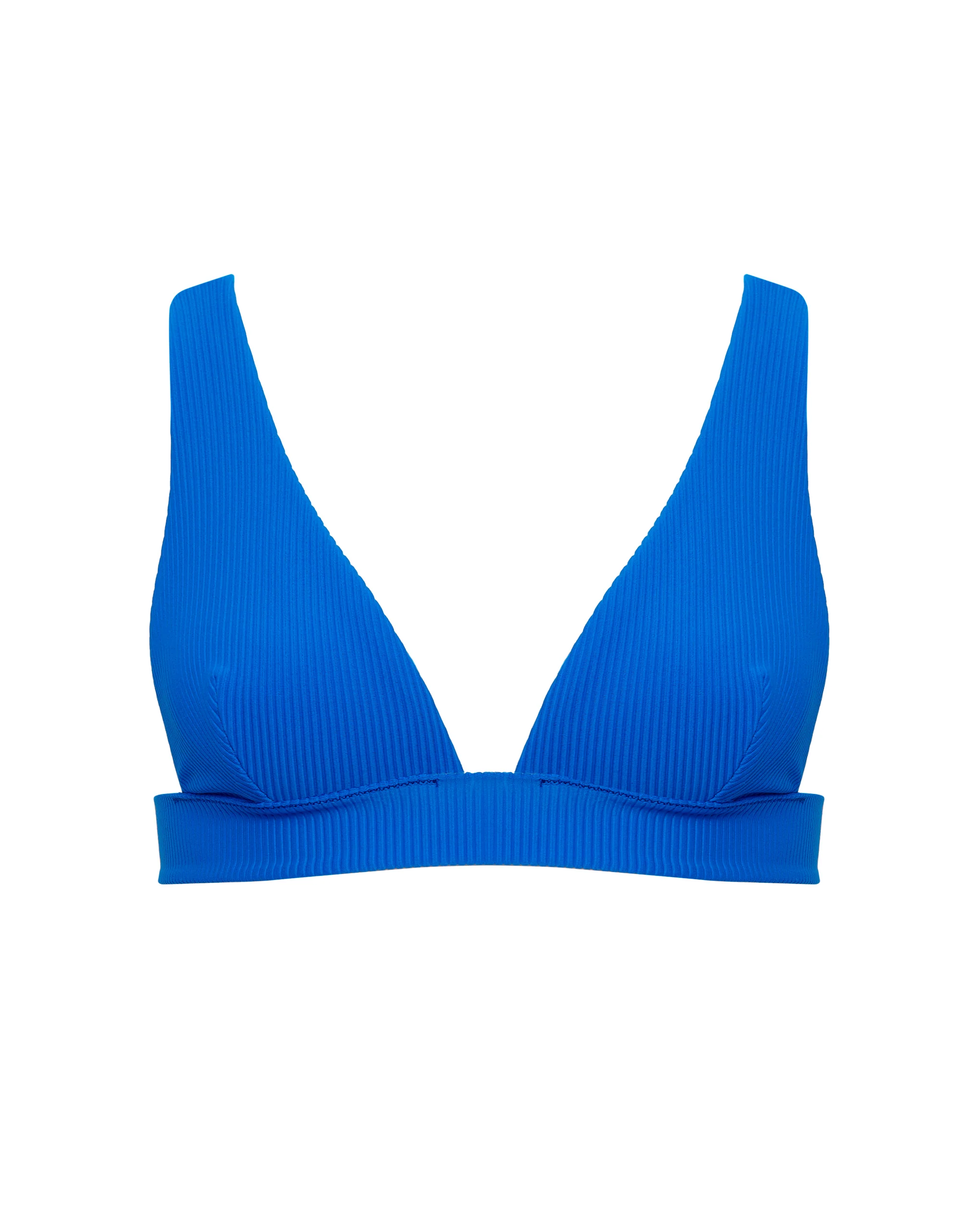 Lucerne Plunge Bikini Top Blue