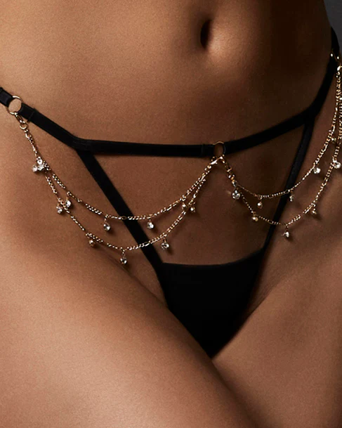 Petra Thong Black/Gold/Silver