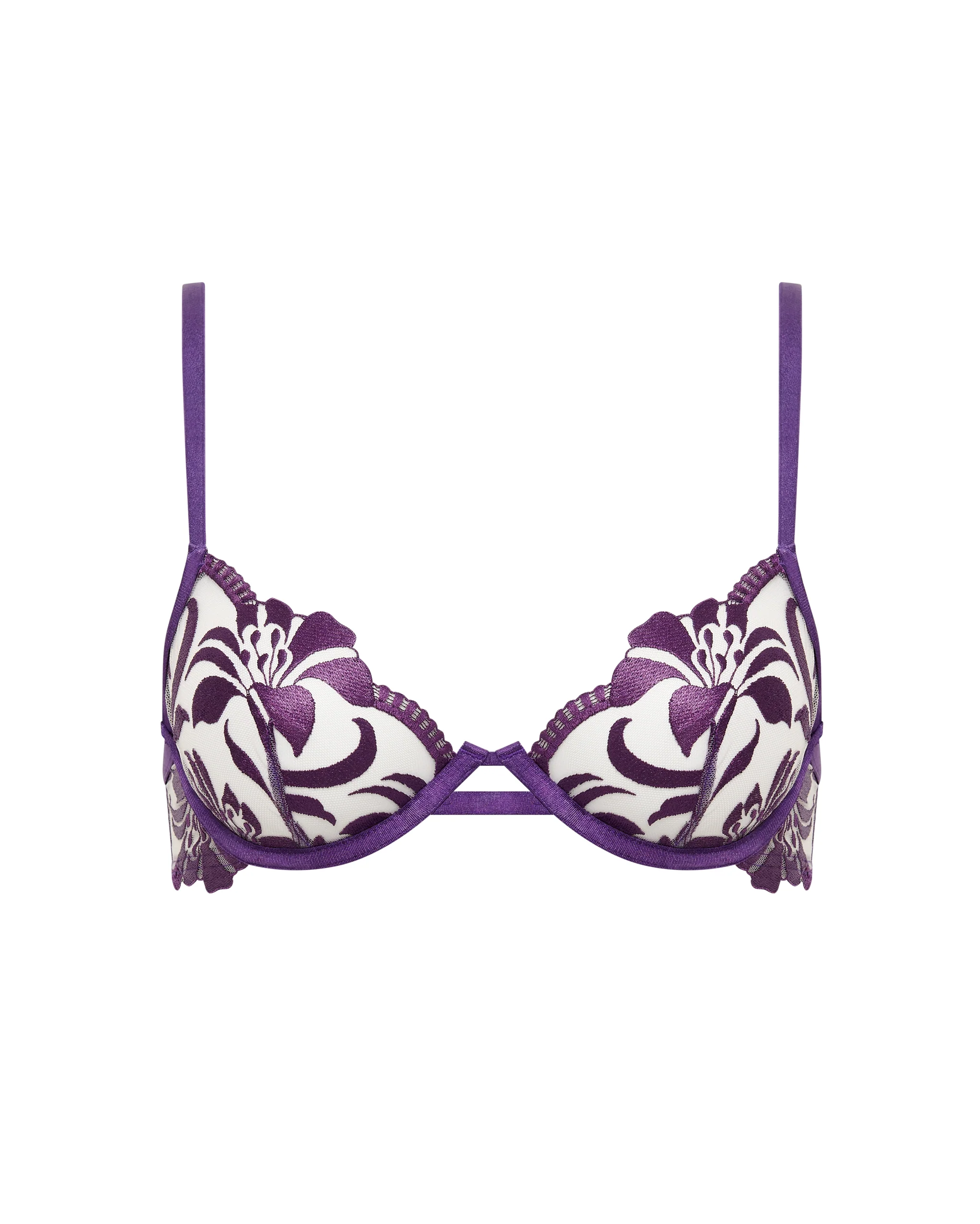 Leonora Wired Bra Acai Purple/Sheer