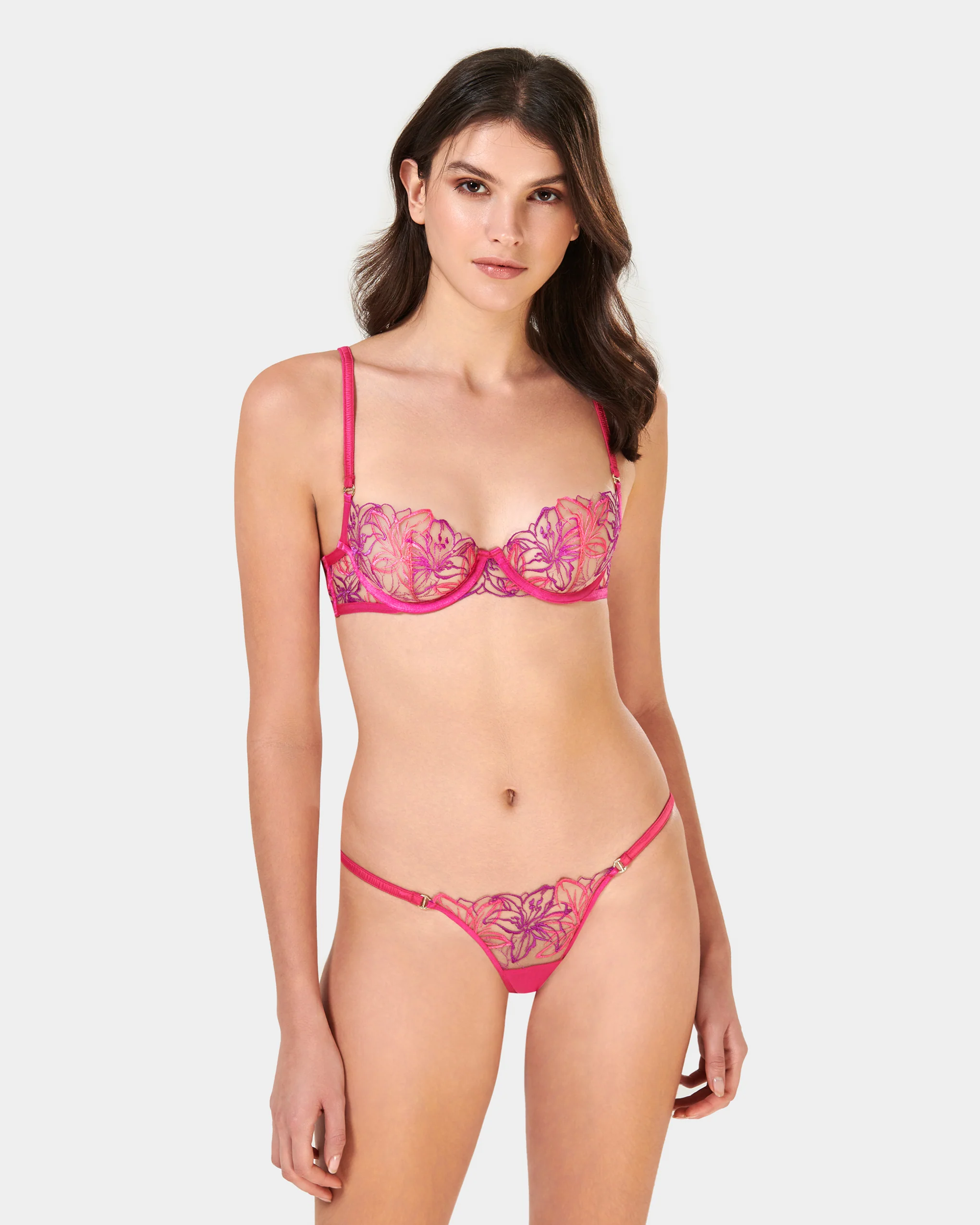 Lilly Bra Fuchsia Pink/Bright Violet/Sheer