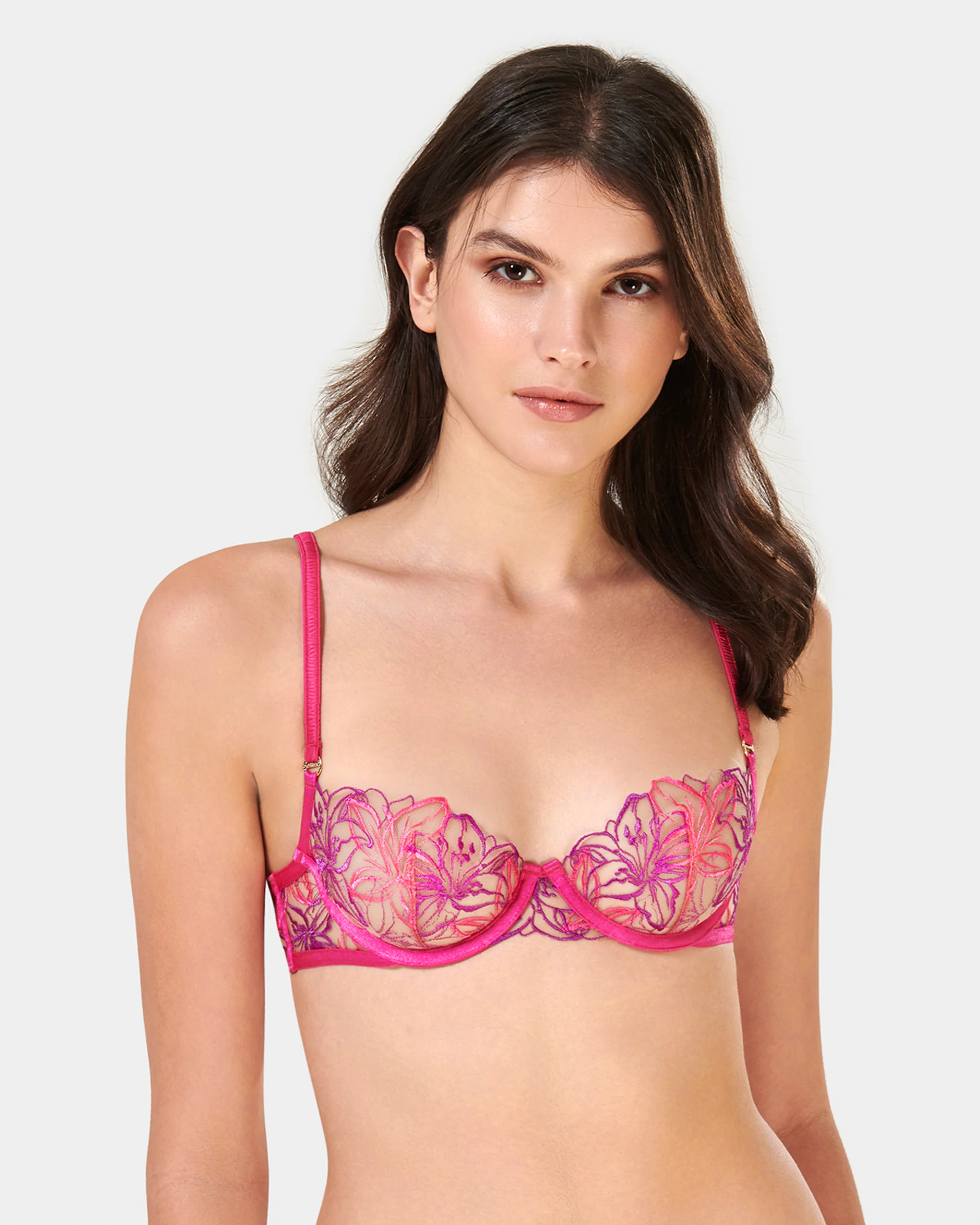 Lilly Bra Fuchsia Pink/Bright Violet/Sheer