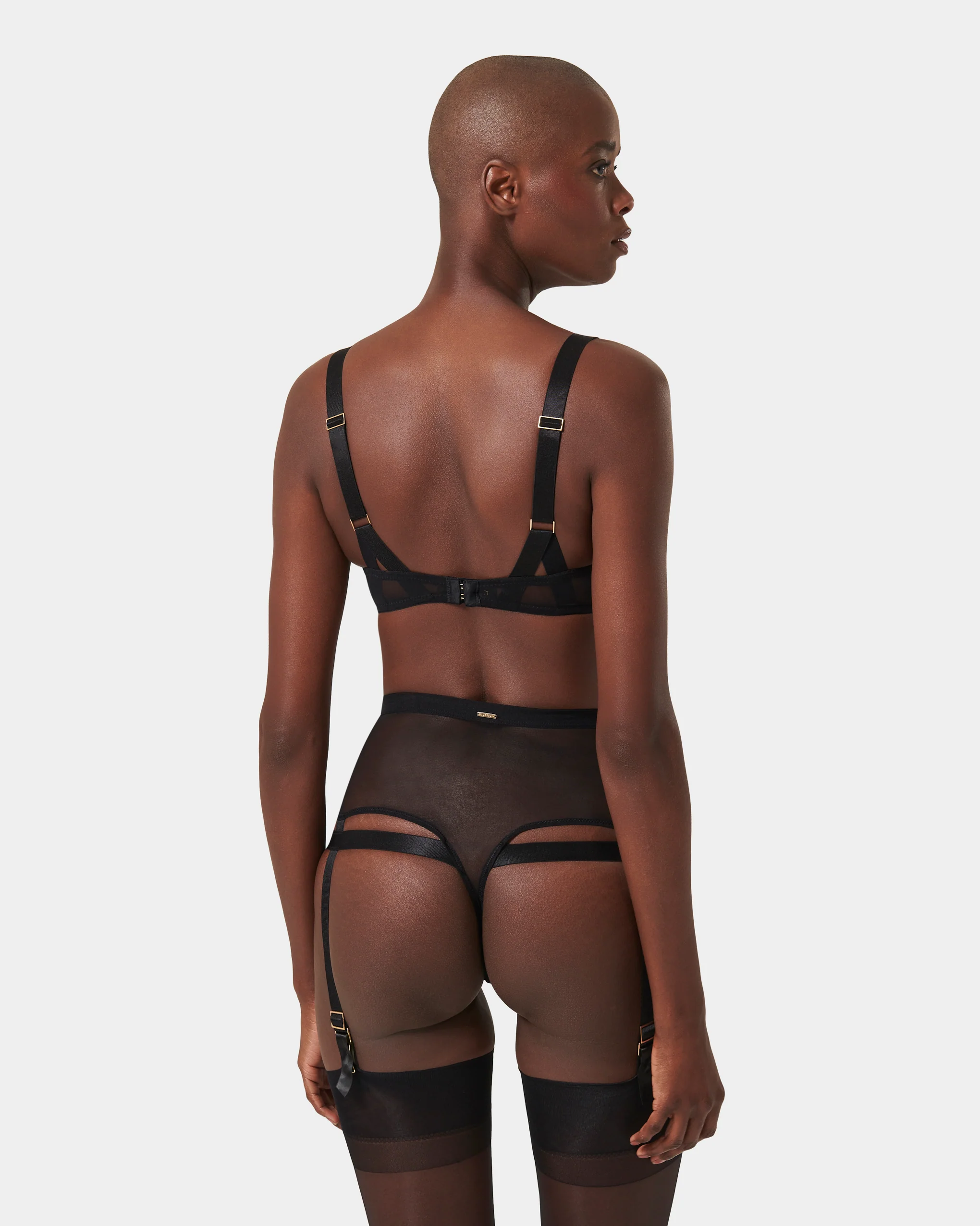 Karolina Strappy Balcony Bra Black