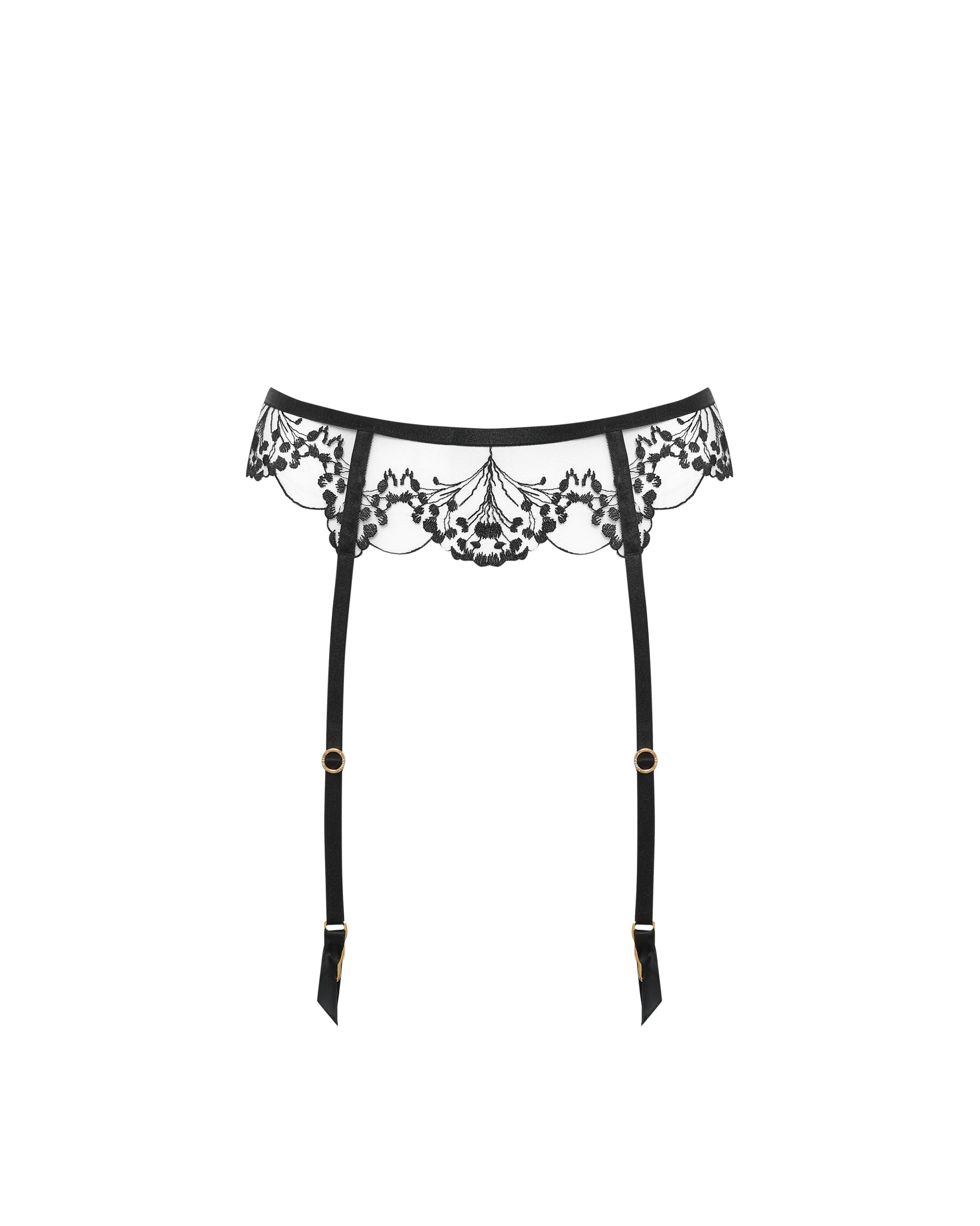 Marisa Suspender Black/Sheer