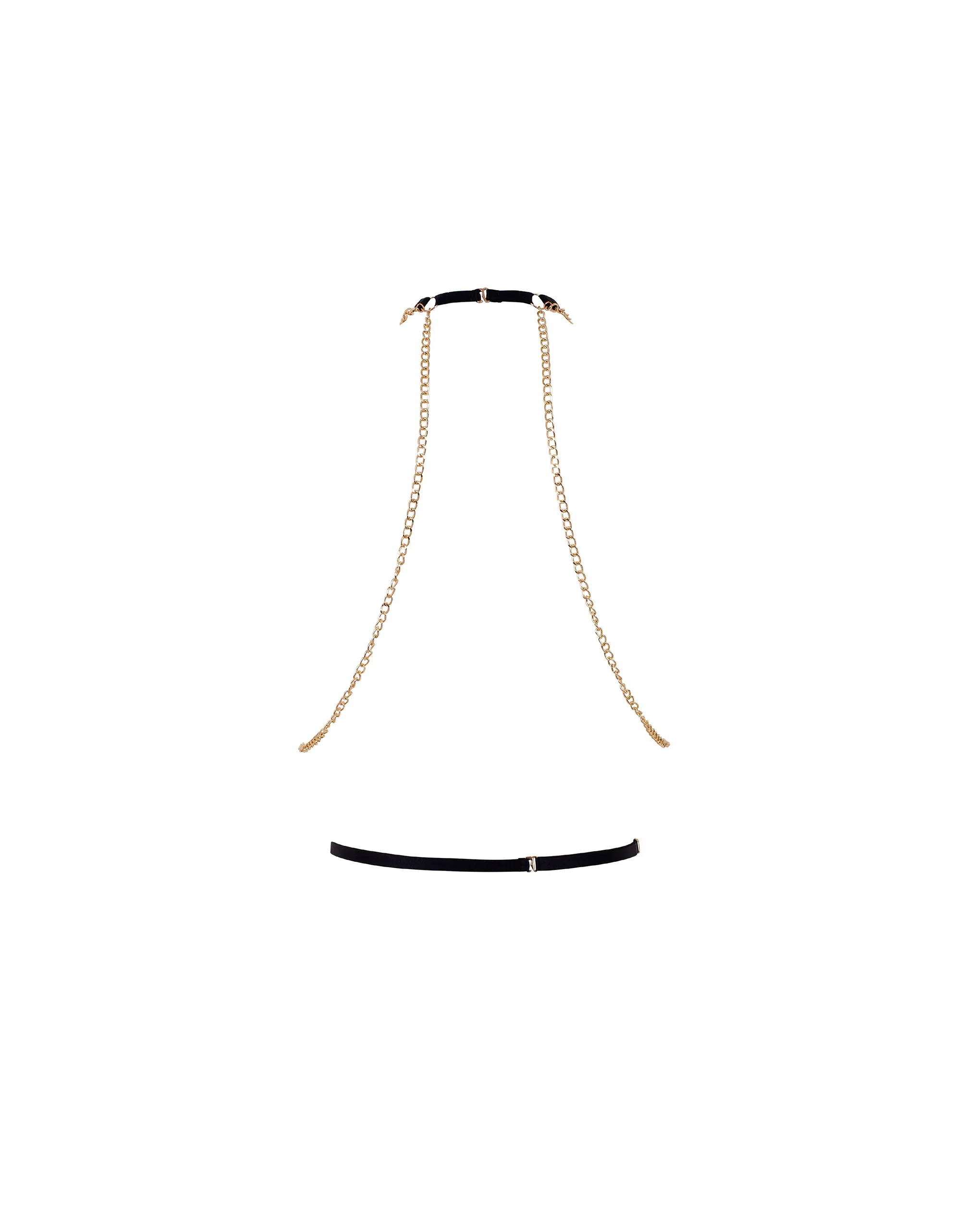 Theodora Chain Harness Black/Gold