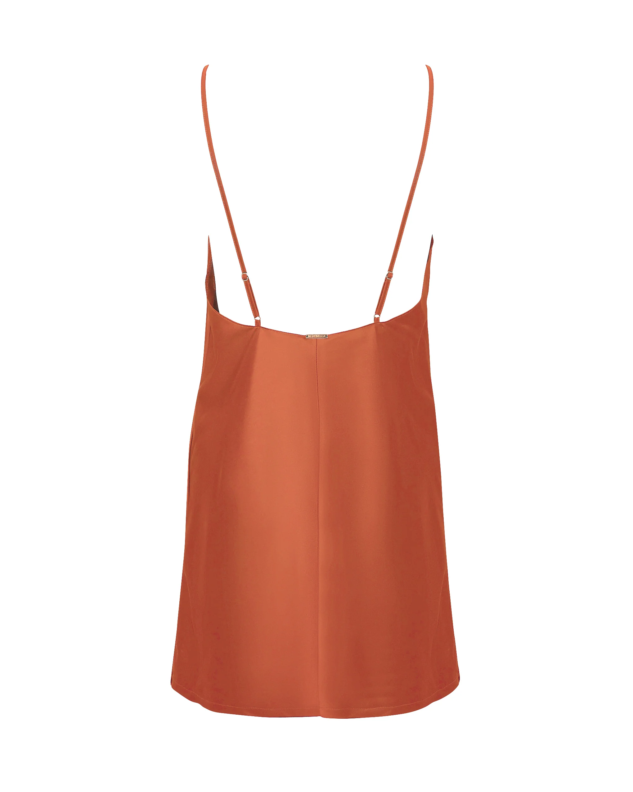 Clea Satin Chemise Baked Clay