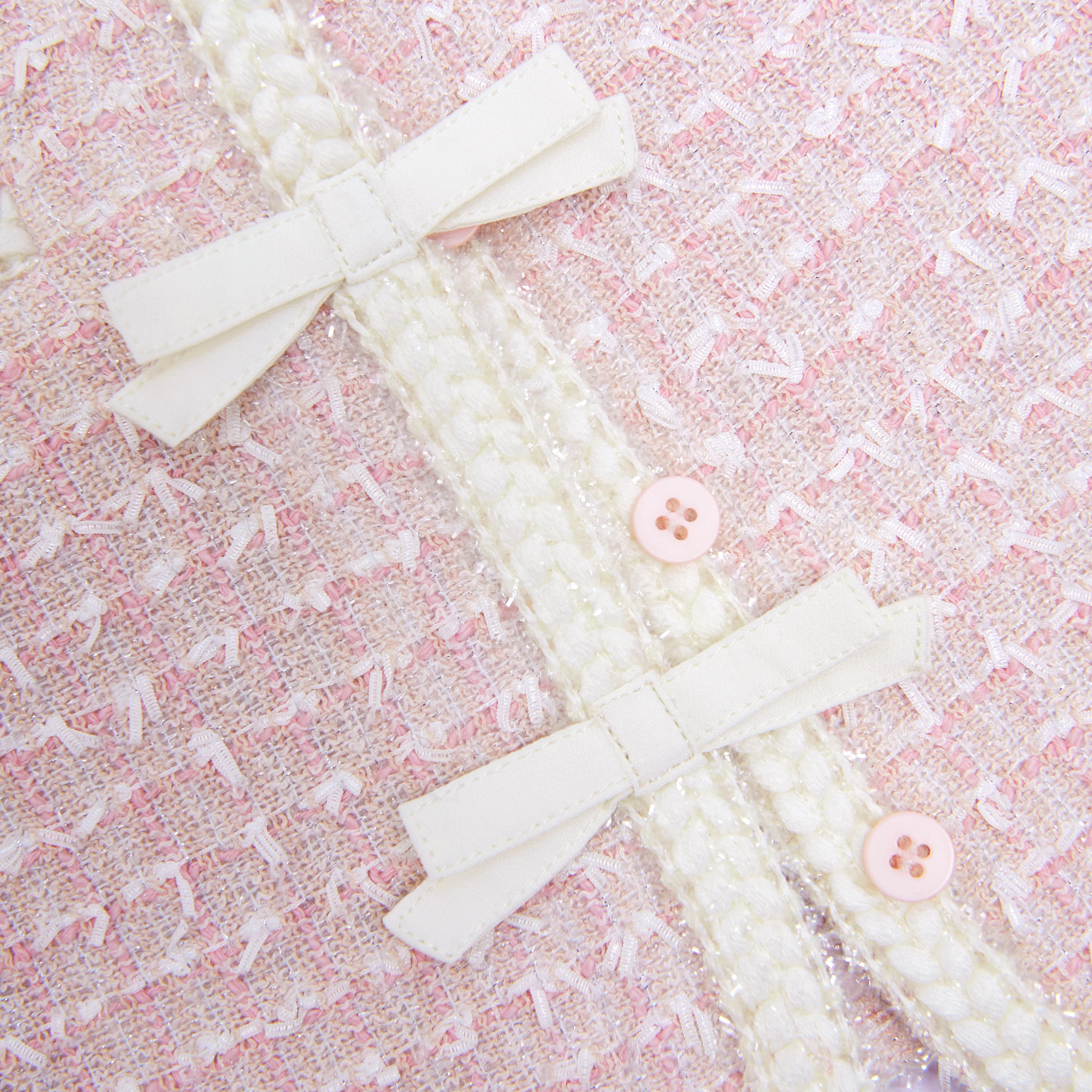 Pink Bow Boucle Jacket