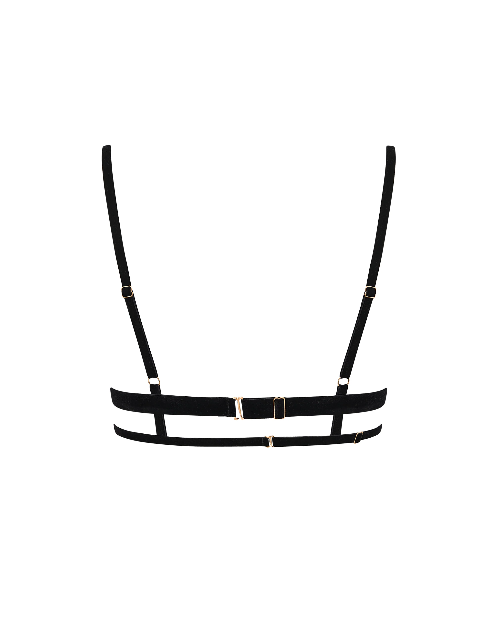 Simone Open Harness Bra Black