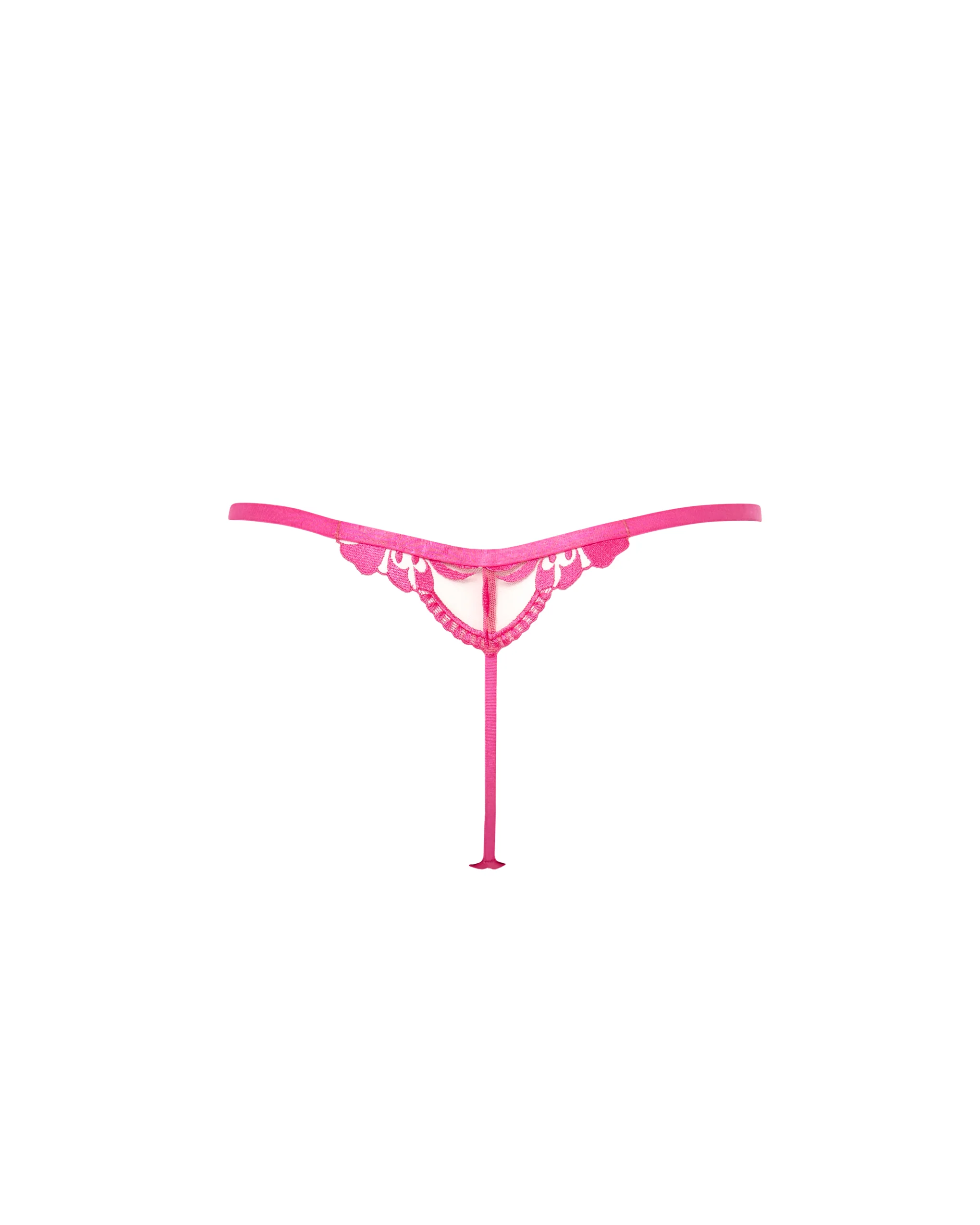 Leonora Thong Fuchsia Pink/Sheer