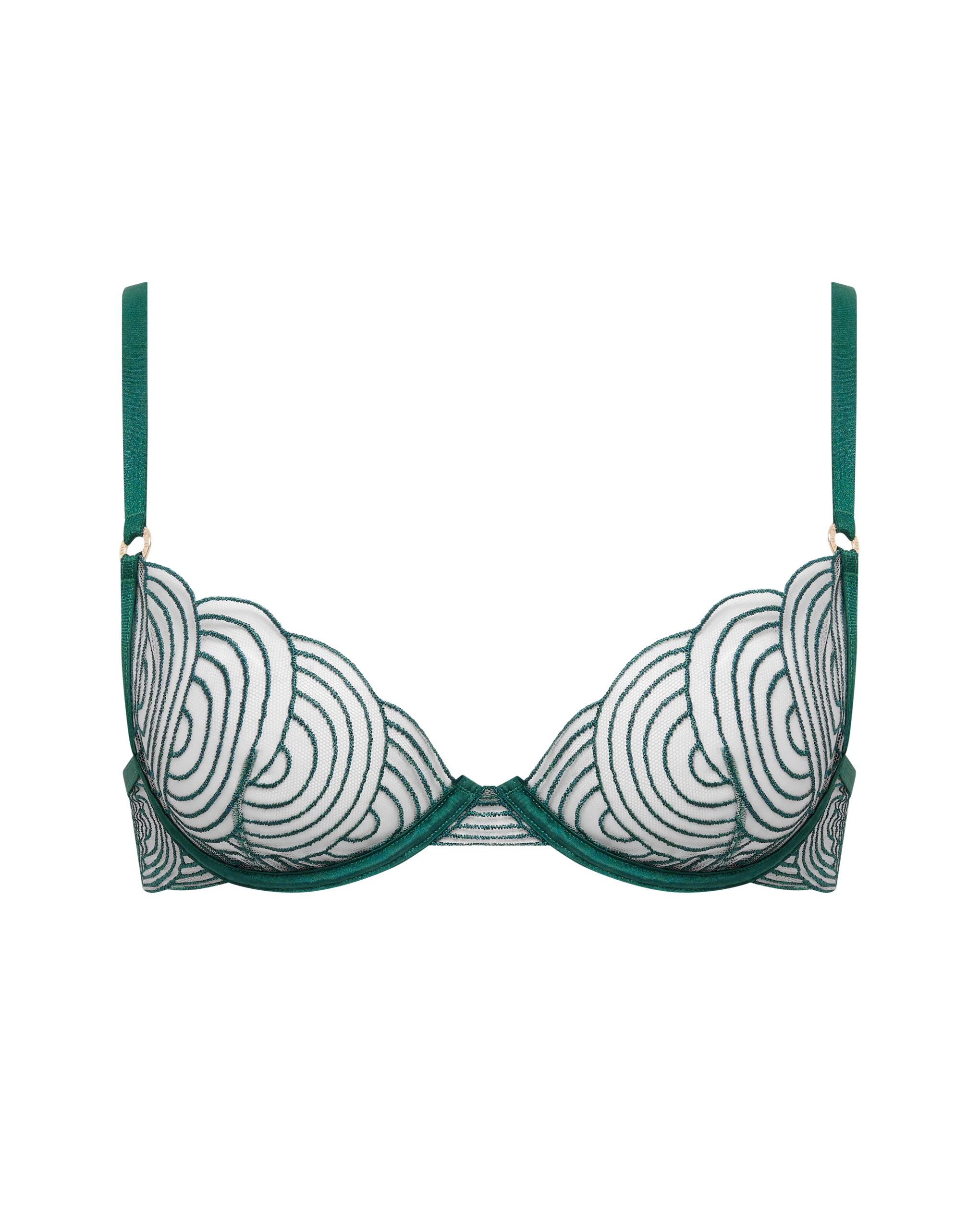 Aster Wired Bra Botanical Garden Green/Sheer