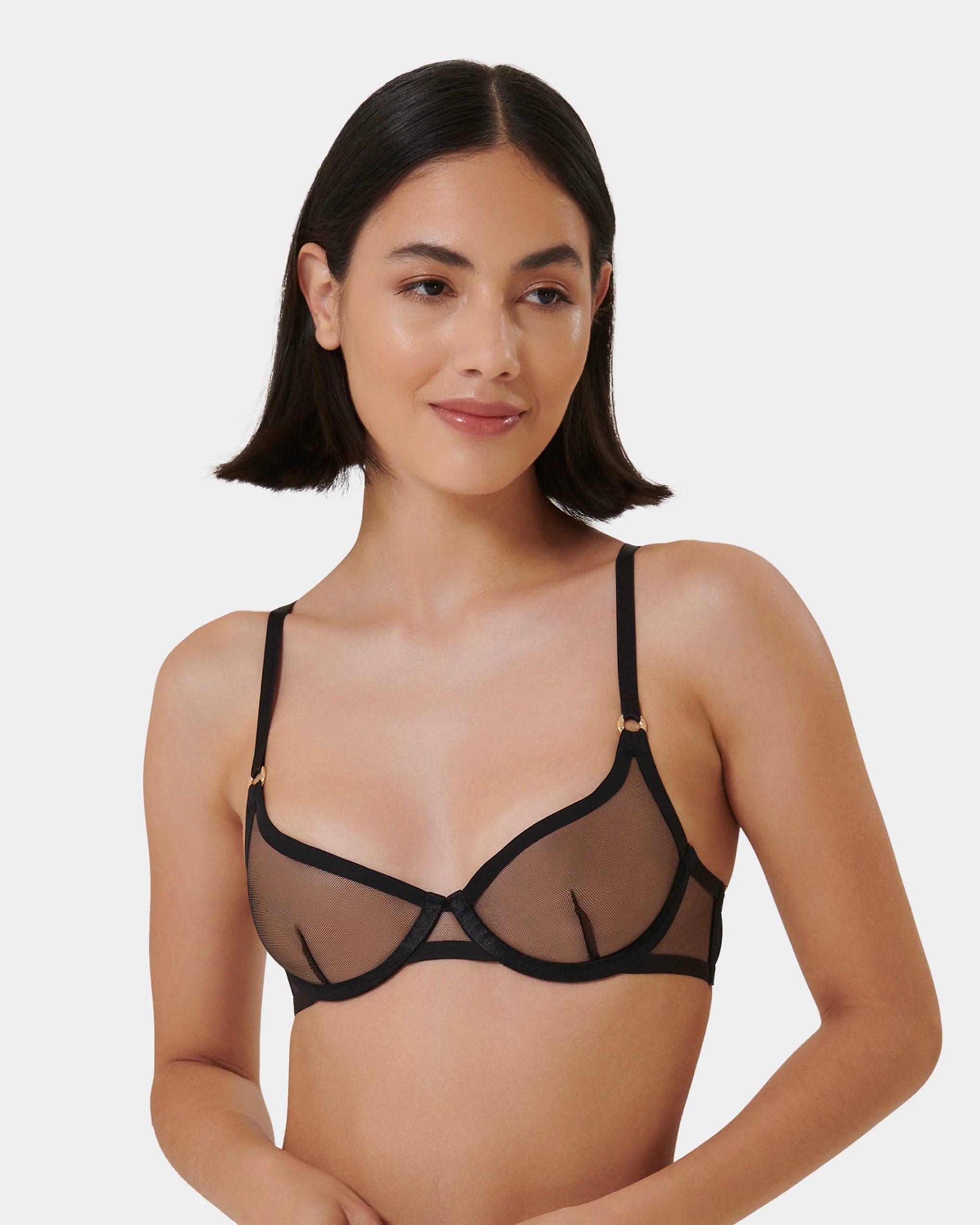 Naomi Sheer Bra Black