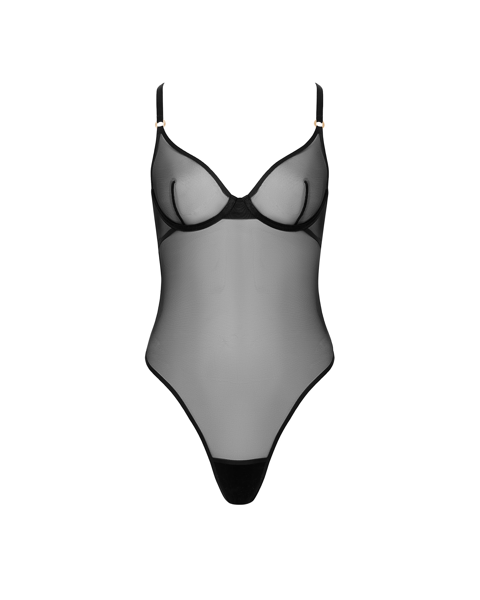 Naomi Wired Bodysuit Black