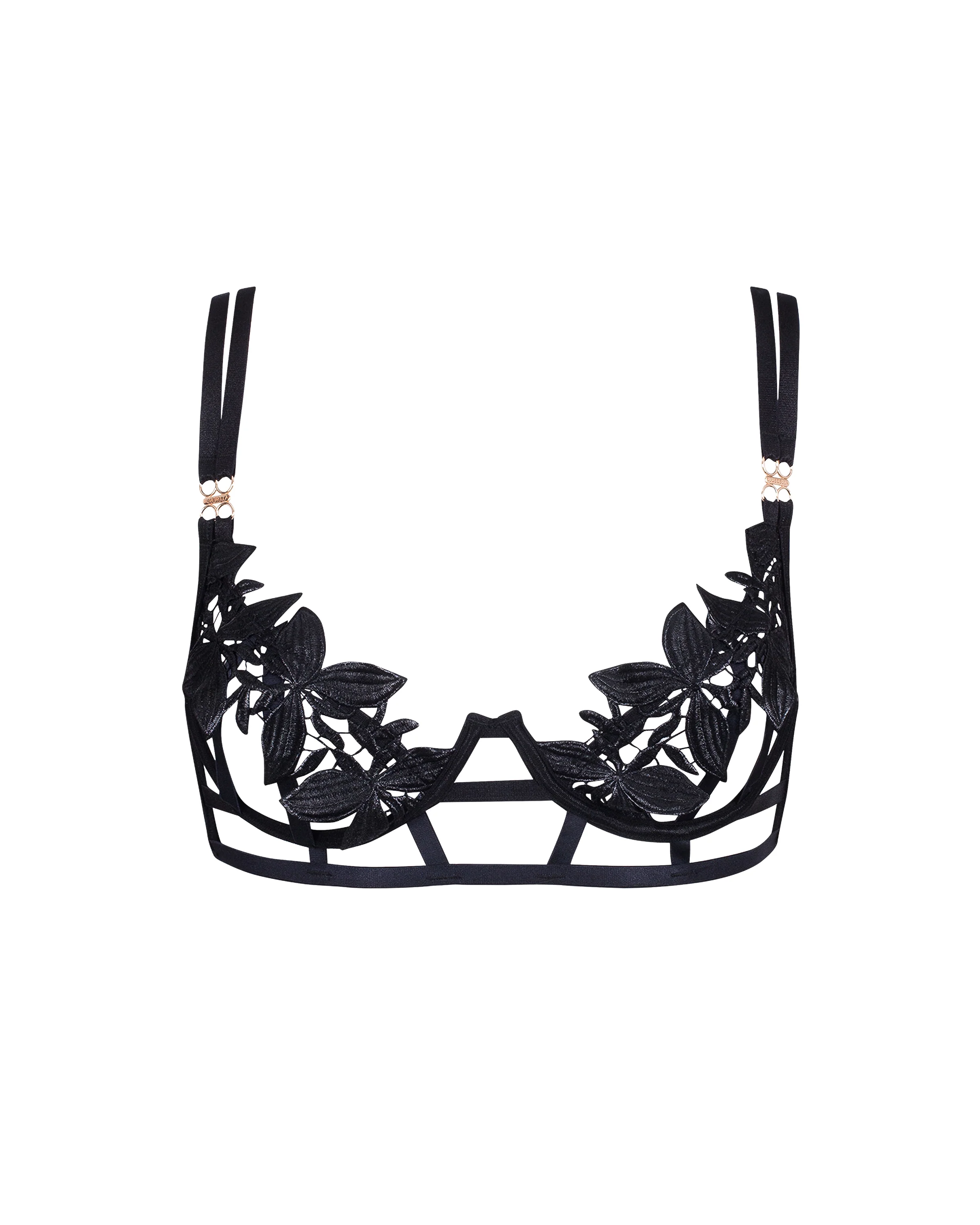 Ophelia Open Bra Black