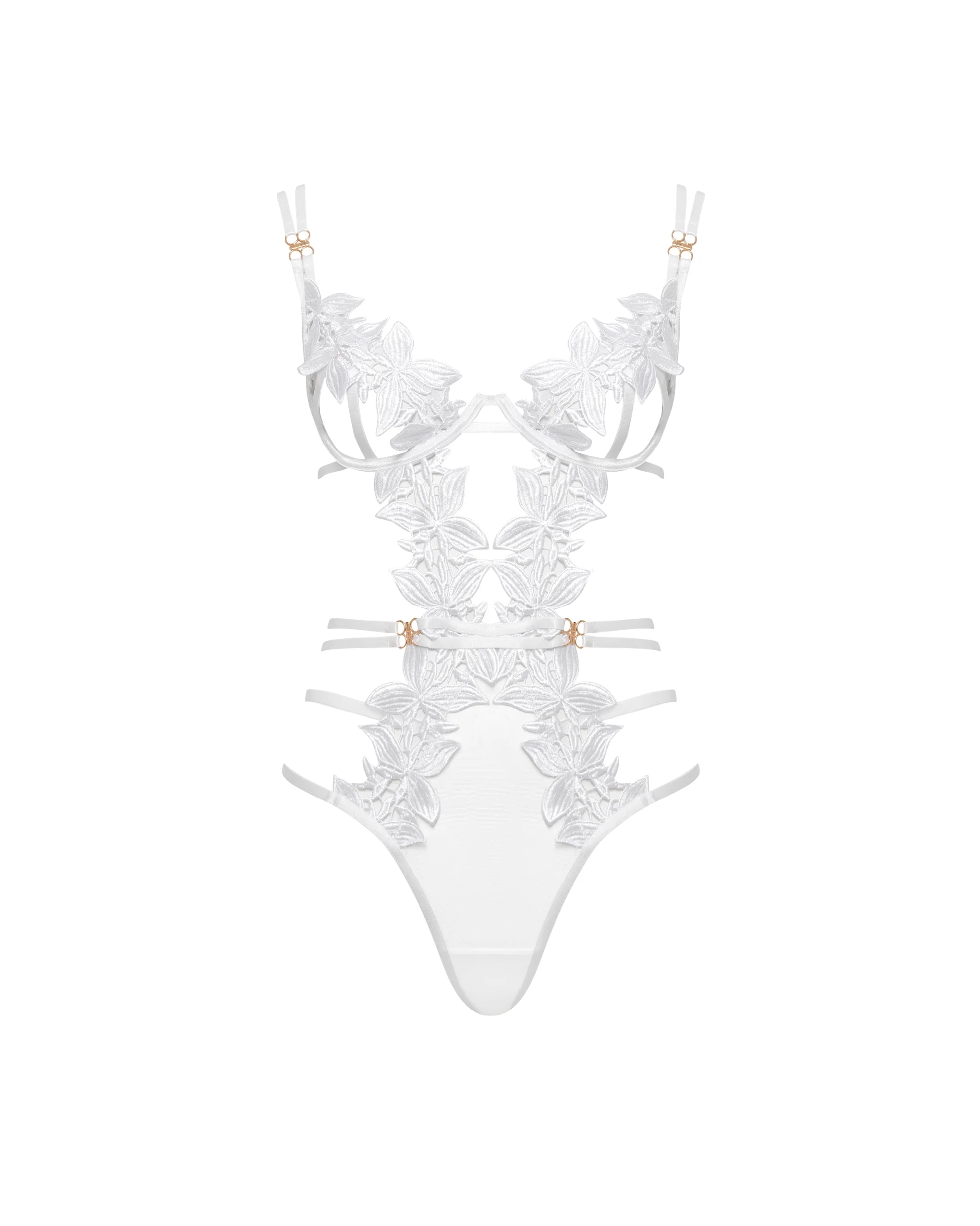 Ophelia Open Bodysuit White