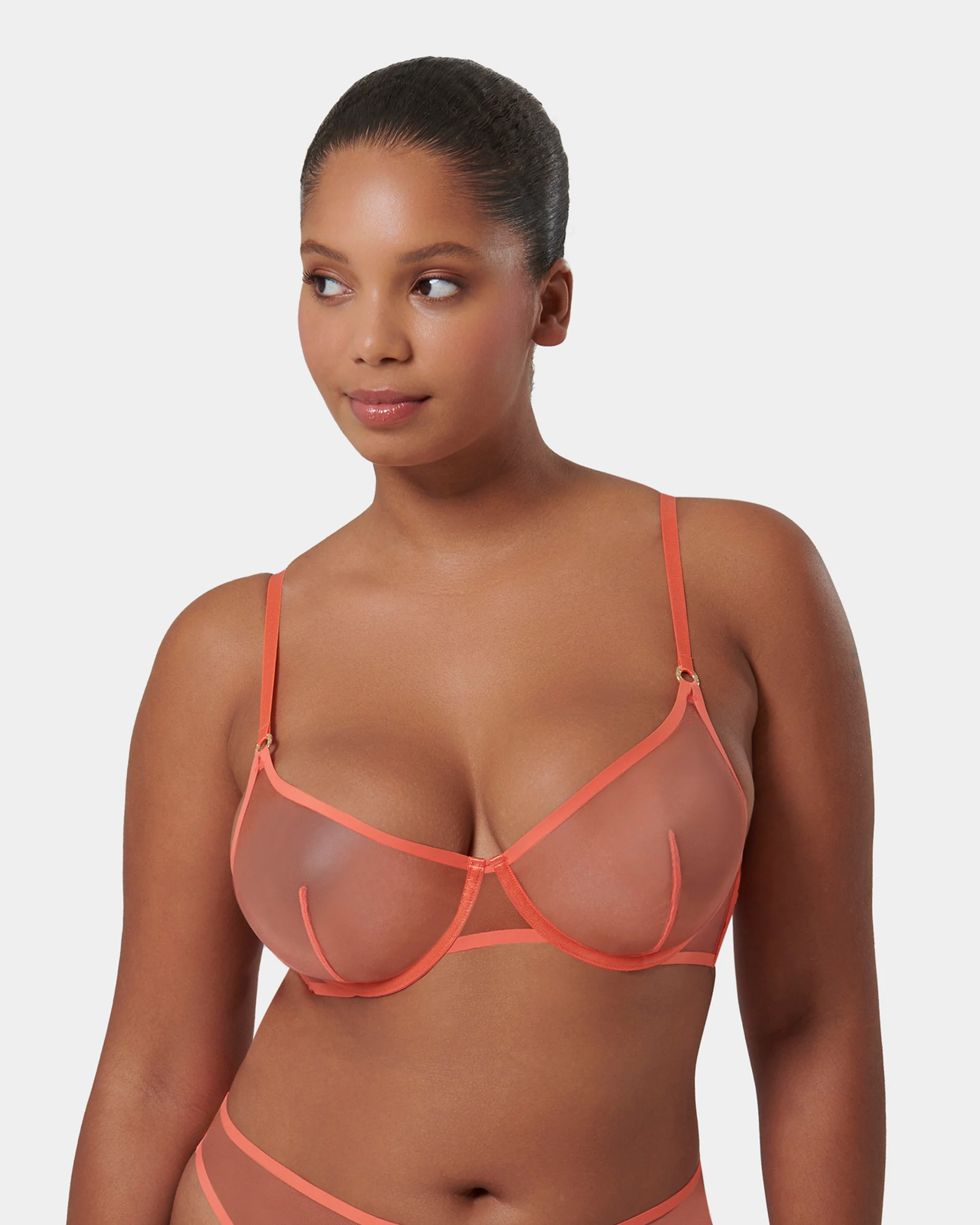 Naomi Wired Bra Hot Coral