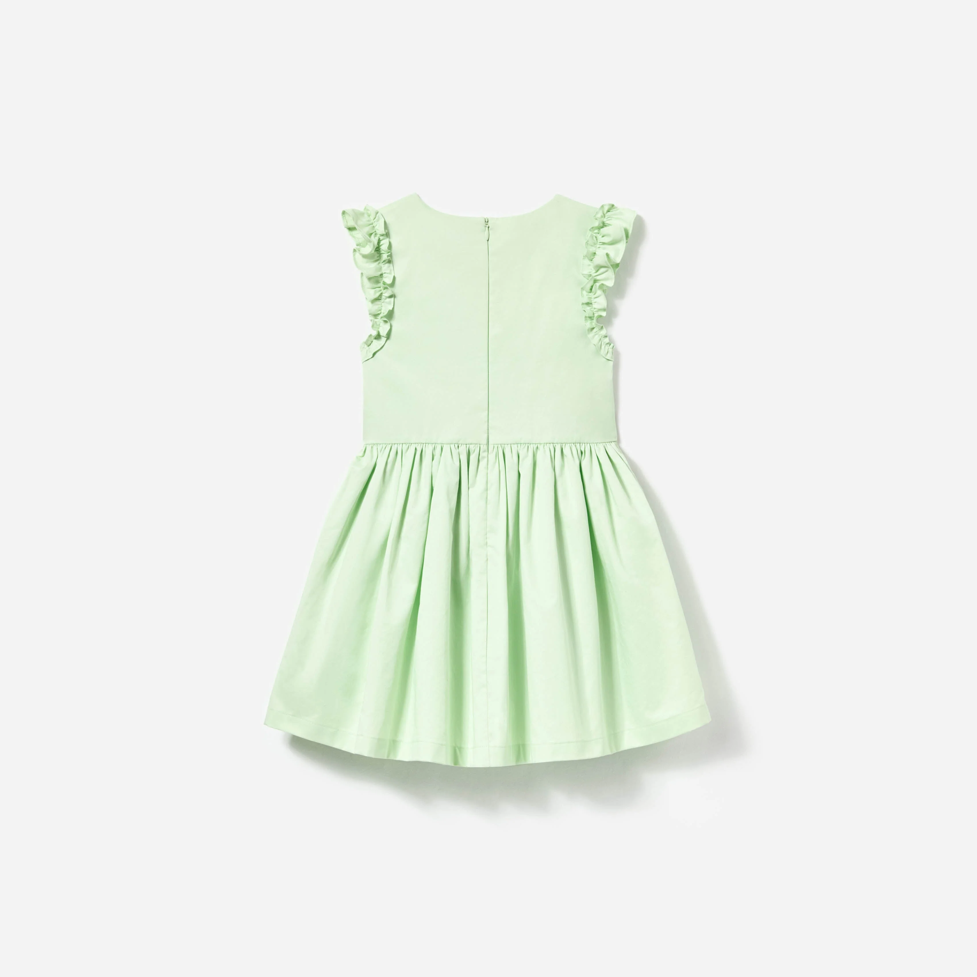 Green Cotton Flower Dress