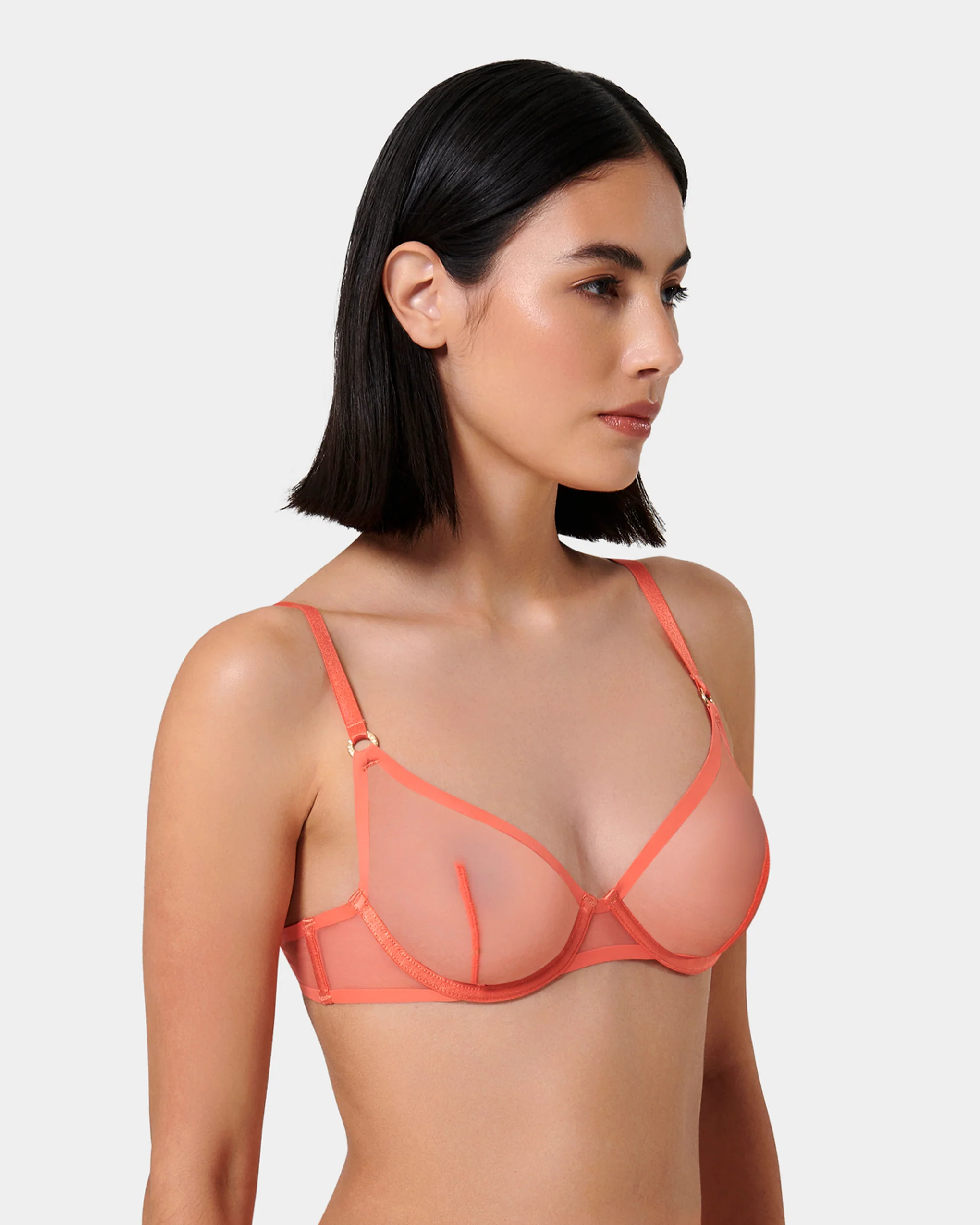 Naomi Wired Bra Hot Coral