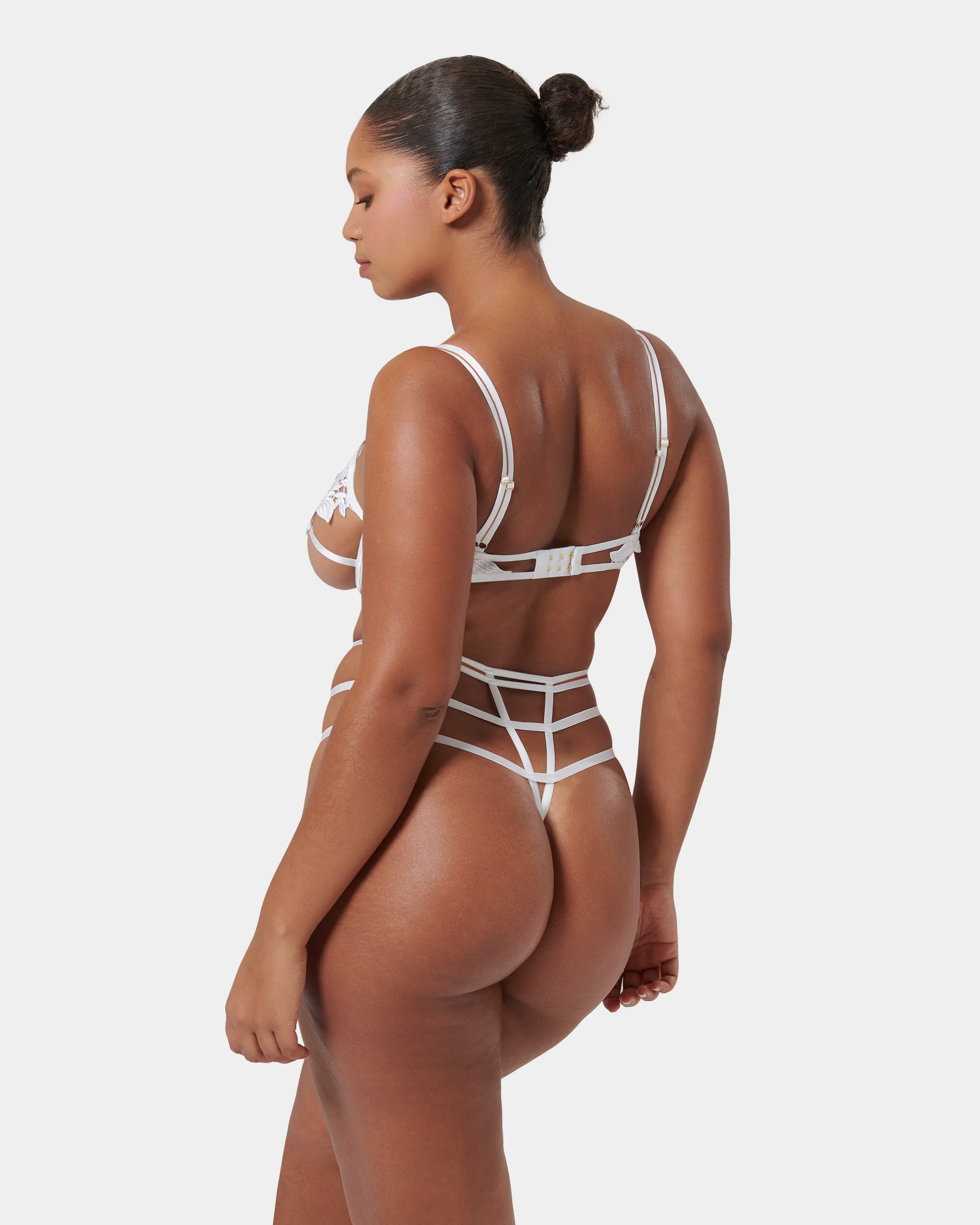 Ophelia Open Bodysuit White