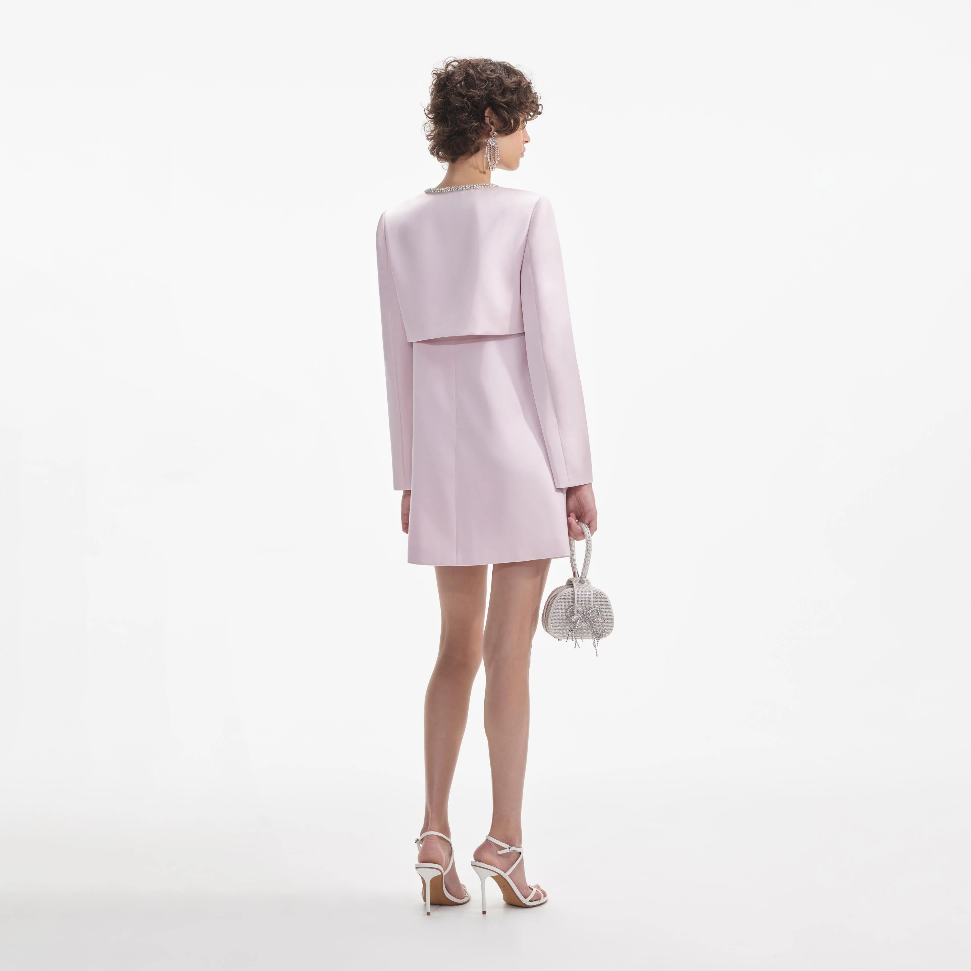 Pink Satin Bolero Jacket